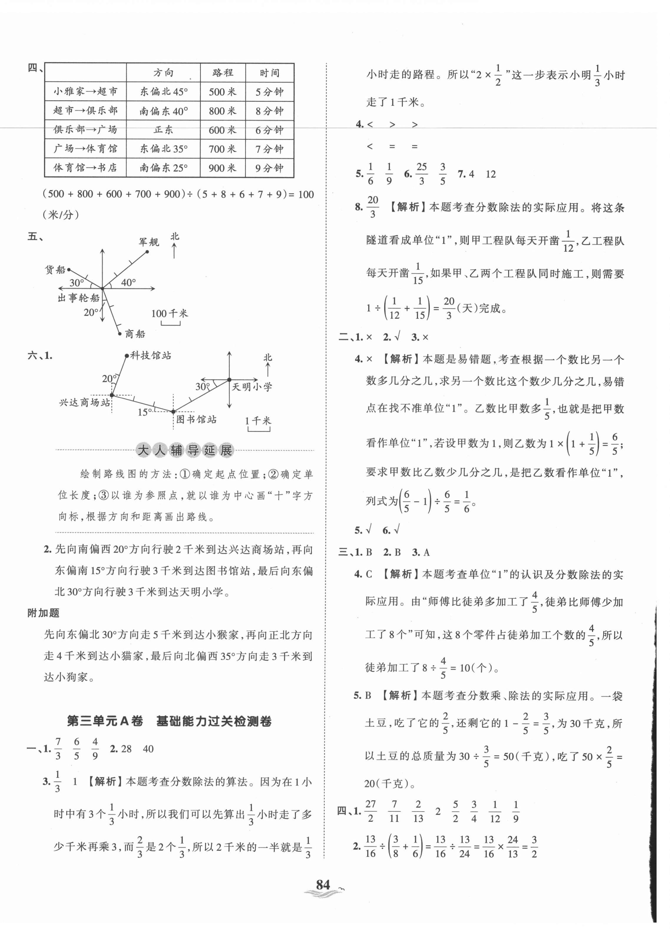 2021年王朝霞培优100分六年级数学上册人教版 第4页