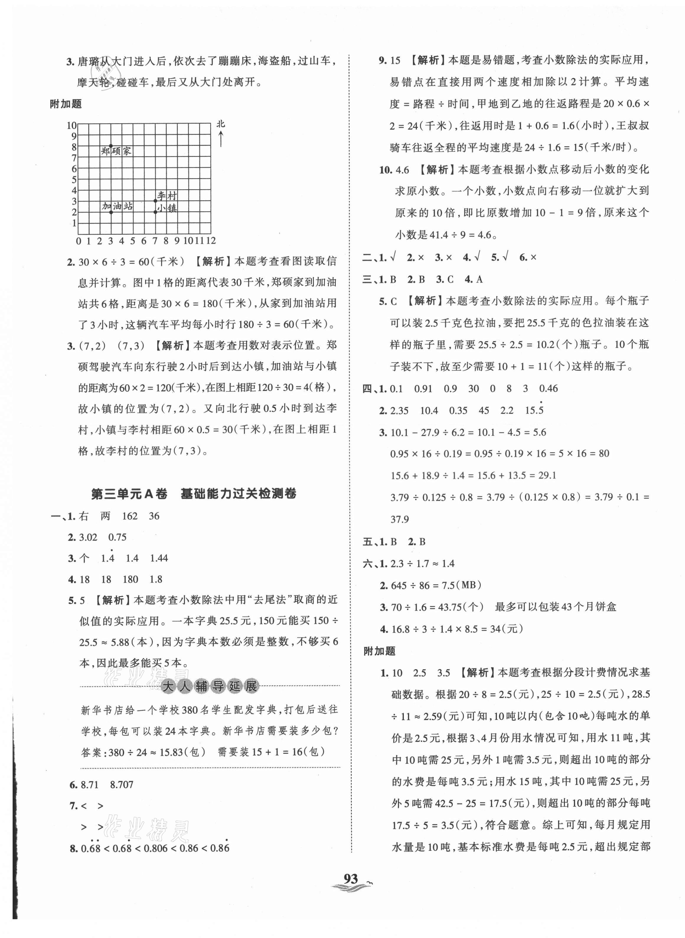 2021年王朝霞培优100分五年级数学上册人教版 第5页