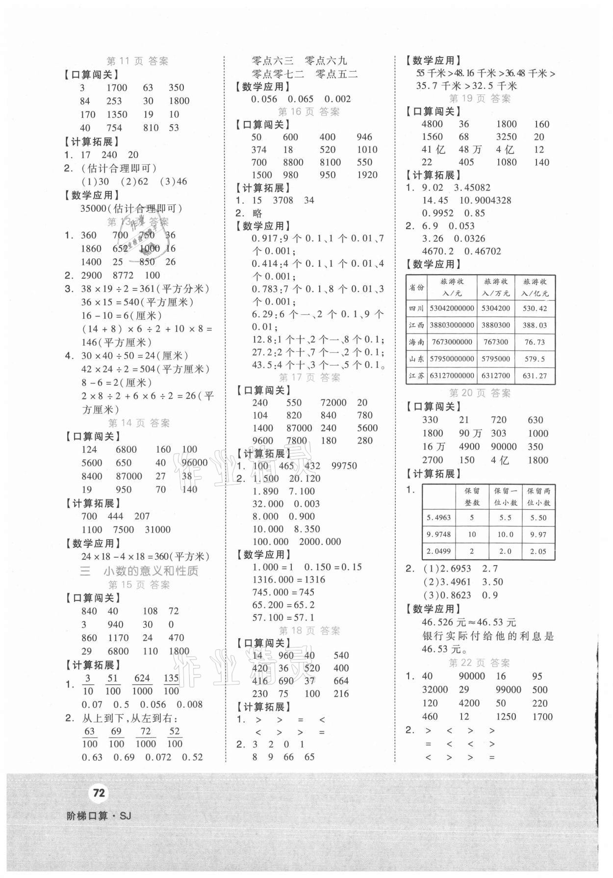 2021年阶梯口算五年级数学上册苏教版 第2页