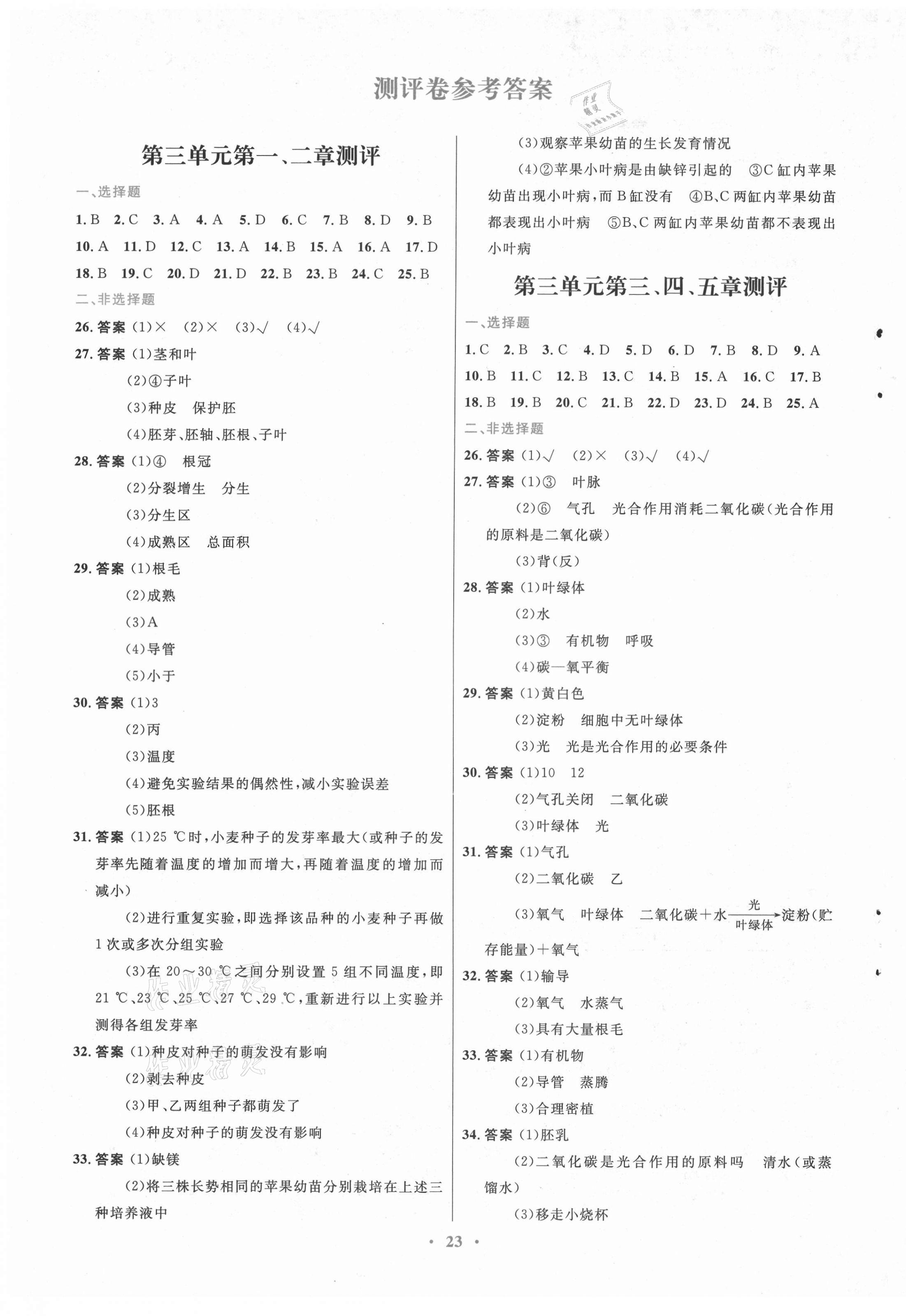 2021年同步測控優(yōu)化設計八年級生物上冊冀少版福建專版 第1頁