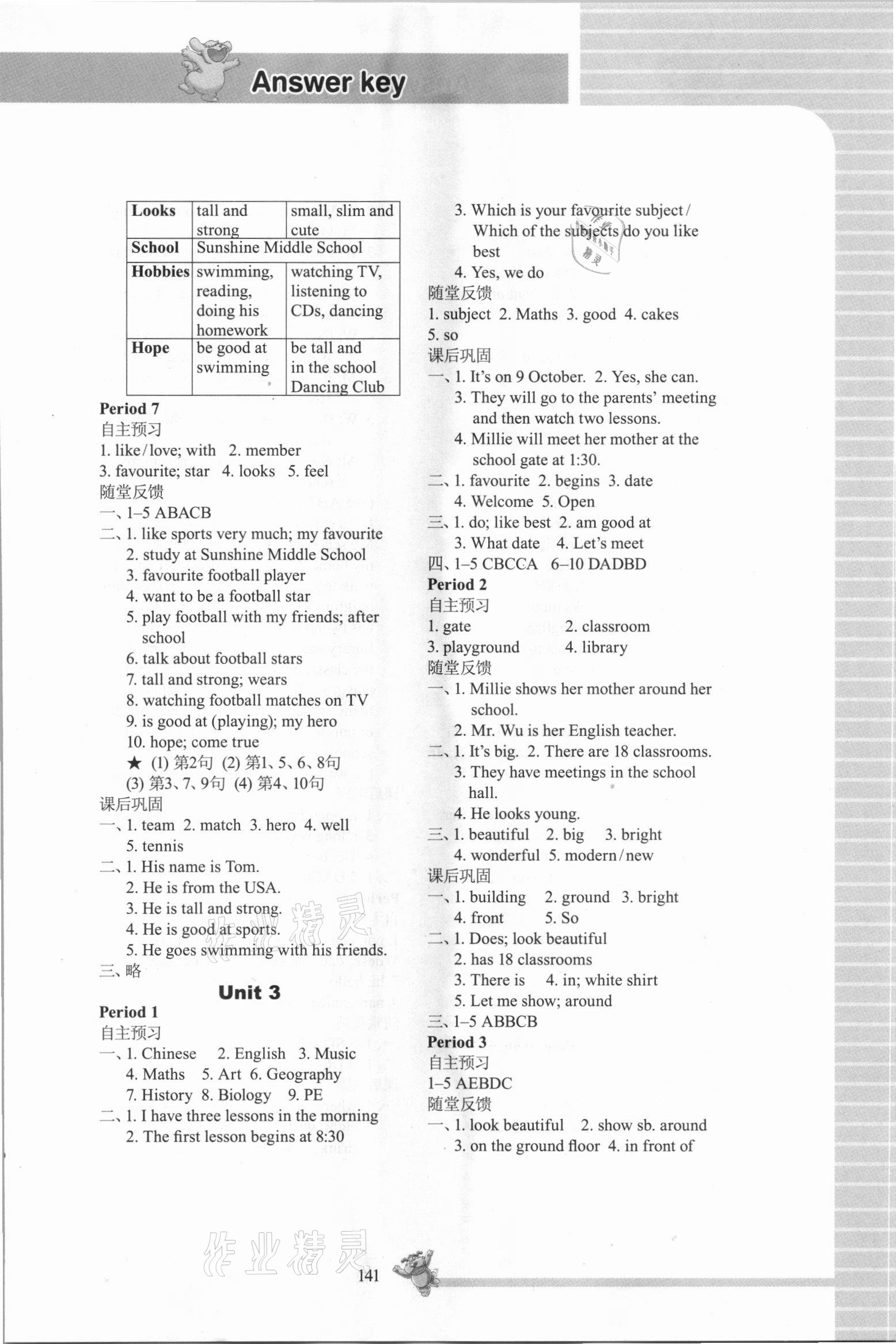 2021年同步練習(xí)七年級(jí)英語(yǔ)上冊(cè)譯林版 第5頁(yè)