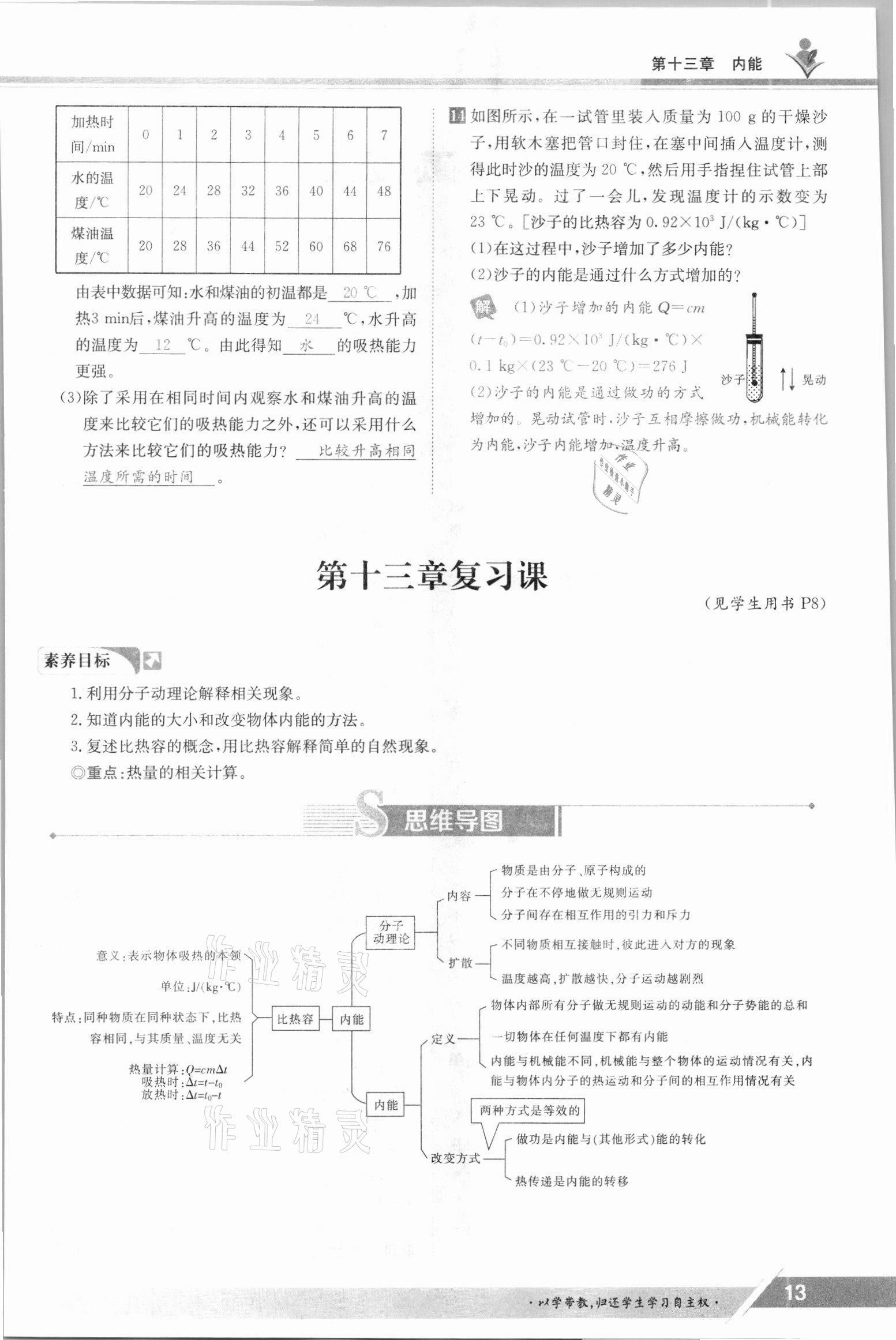 2021年金太陽導(dǎo)學(xué)案九年級物理全一冊人教版 參考答案第13頁