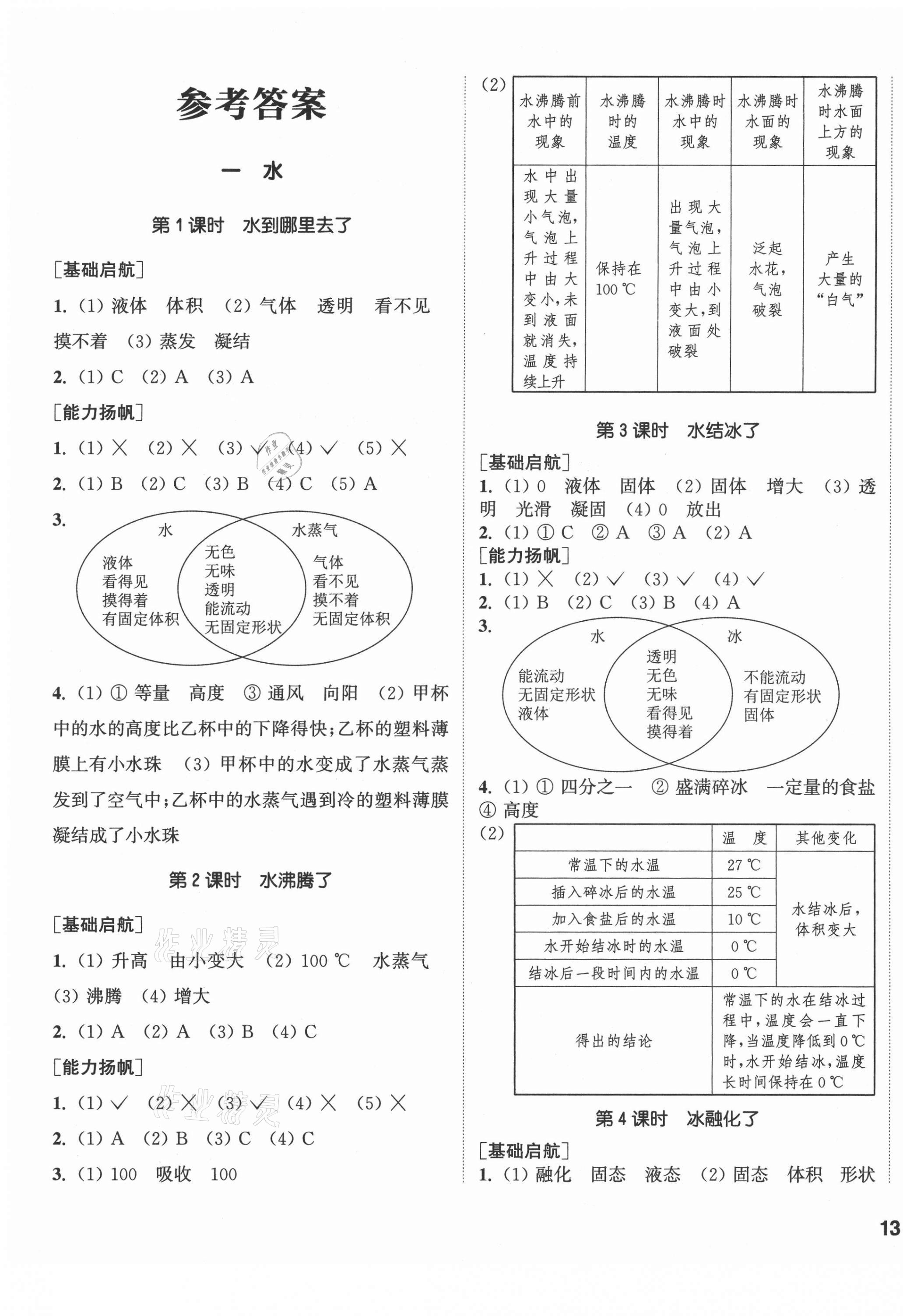 2021年通城學(xué)典課時(shí)作業(yè)本三年級(jí)科學(xué)上冊教科版 參考答案第1頁