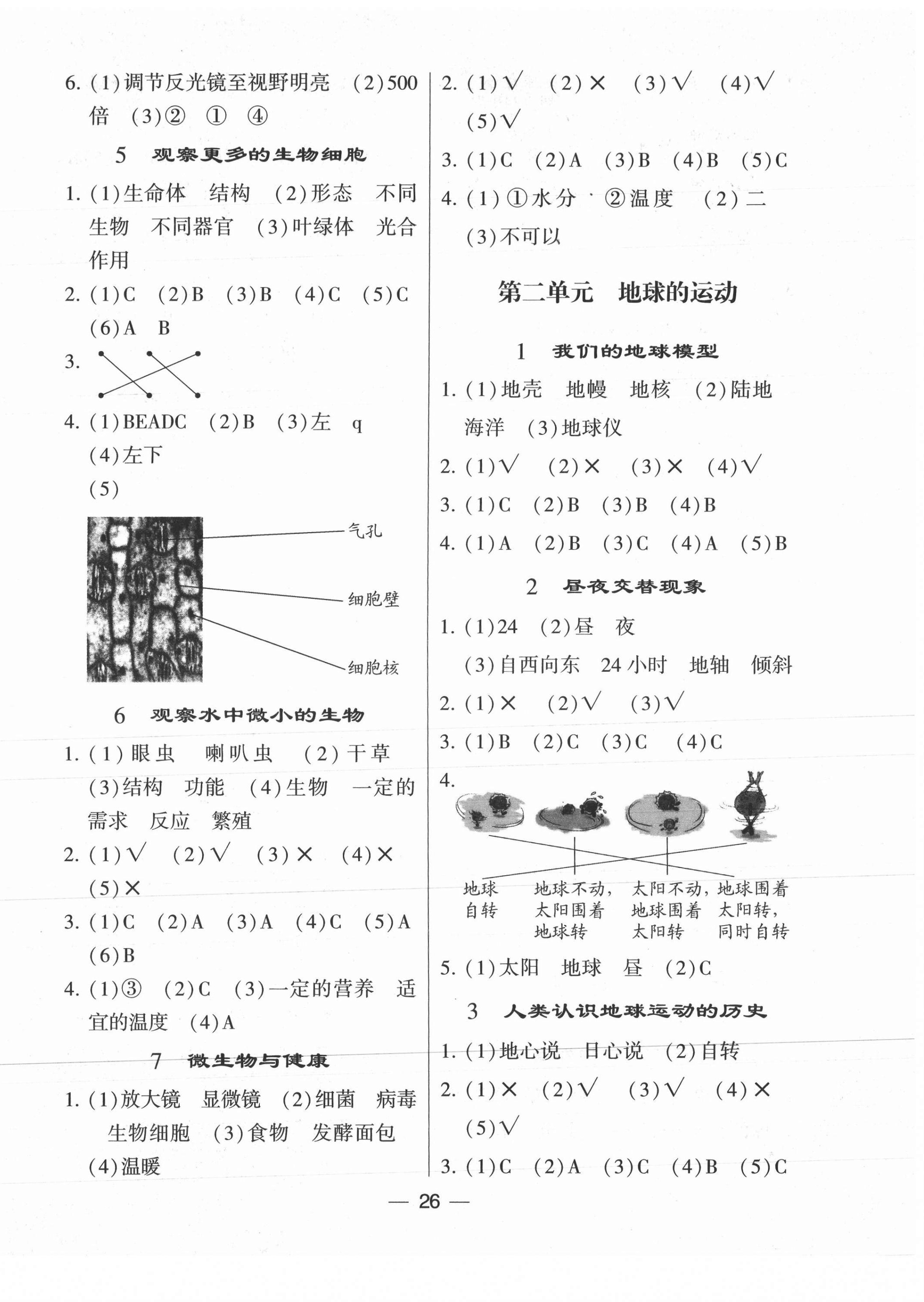 2021年棒棒堂学霸课时作业六年级科学上册教科版 第2页