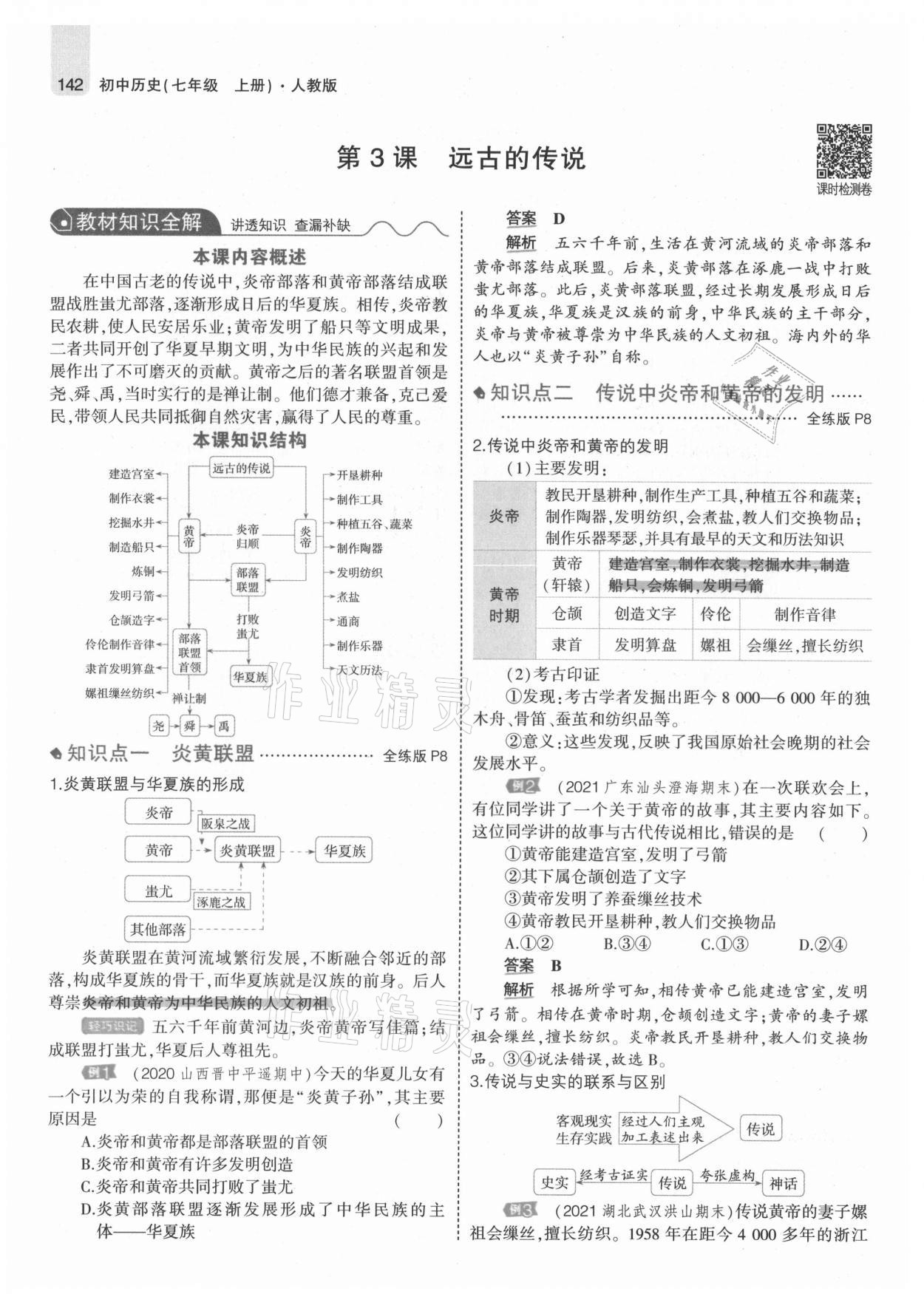 2021年教材課本七年級歷史上冊人教版 第8頁