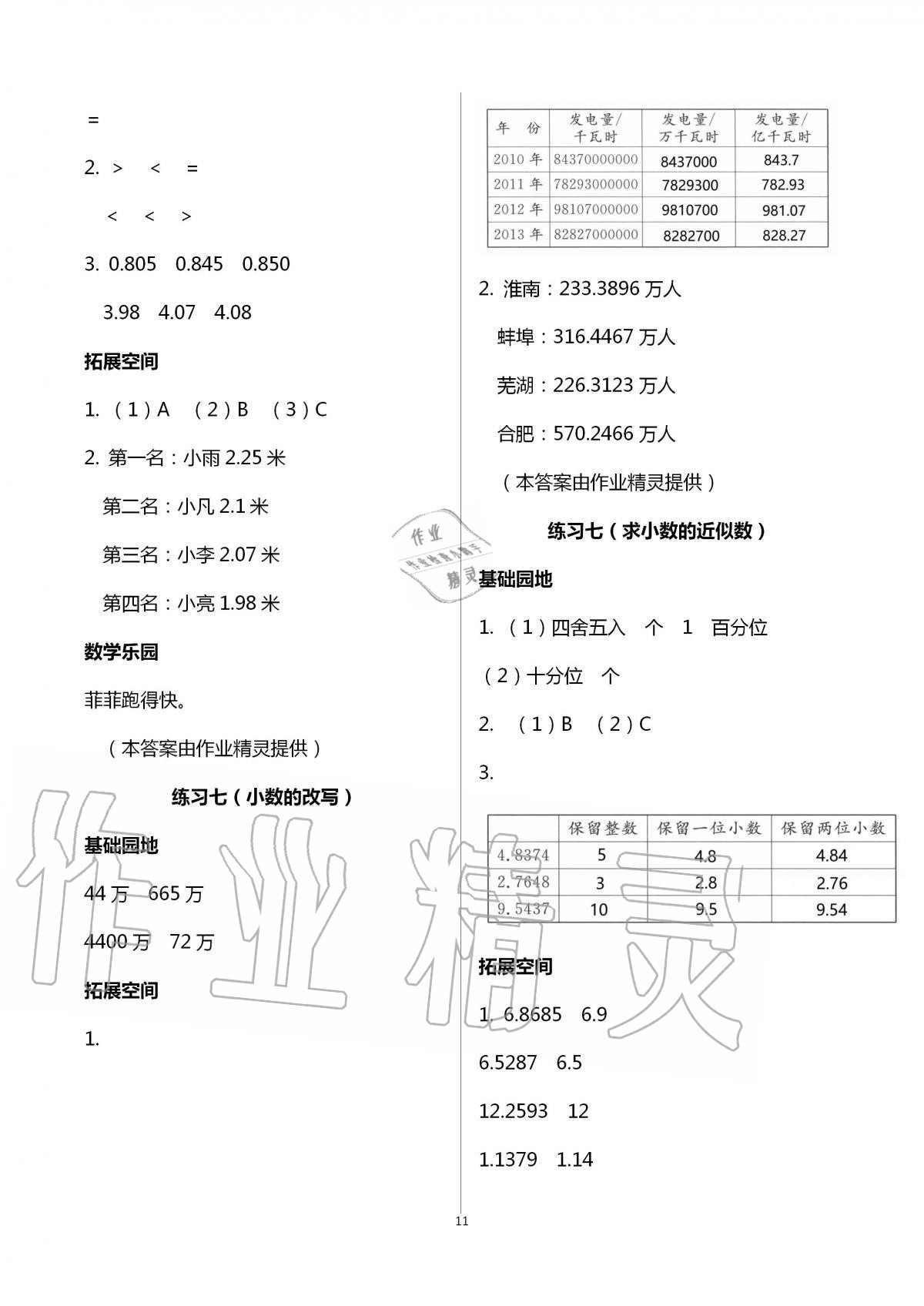 2021年新編基礎(chǔ)訓練五年級數(shù)學上冊蘇教版 參考答案第11頁