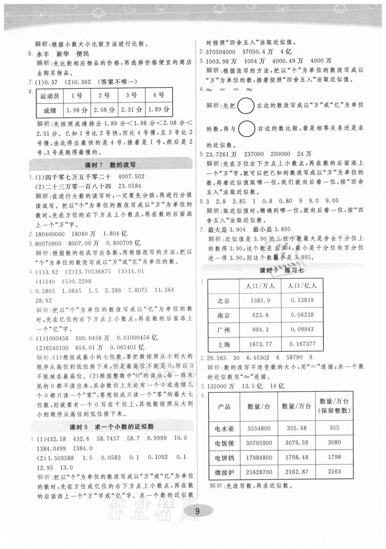 2021年黃岡同步練一日一練五年級數學上冊蘇教版 參考答案第11頁