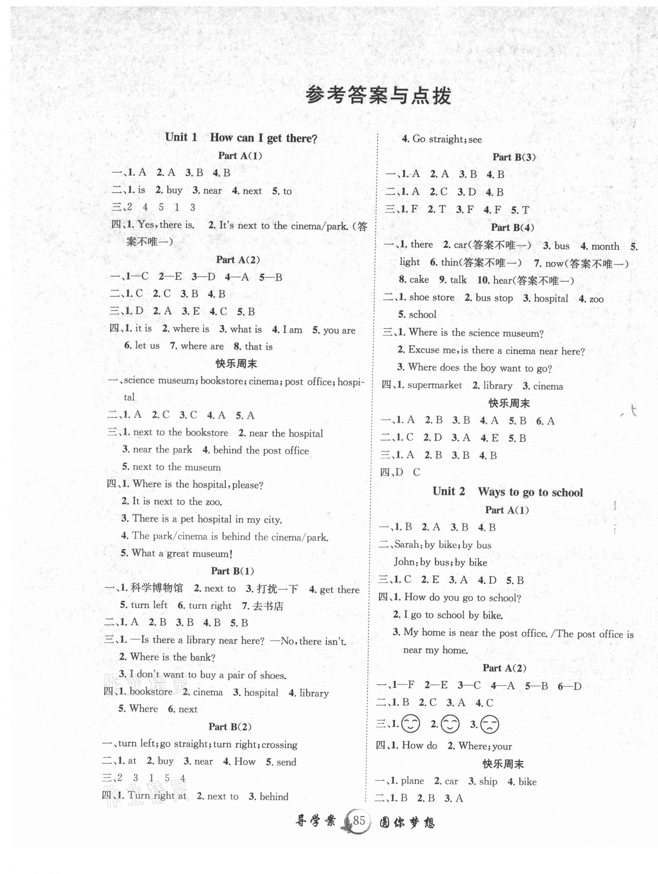 2021年優(yōu)質(zhì)課堂導(dǎo)學(xué)案六年級(jí)英語(yǔ)上冊(cè)人教版 第1頁(yè)