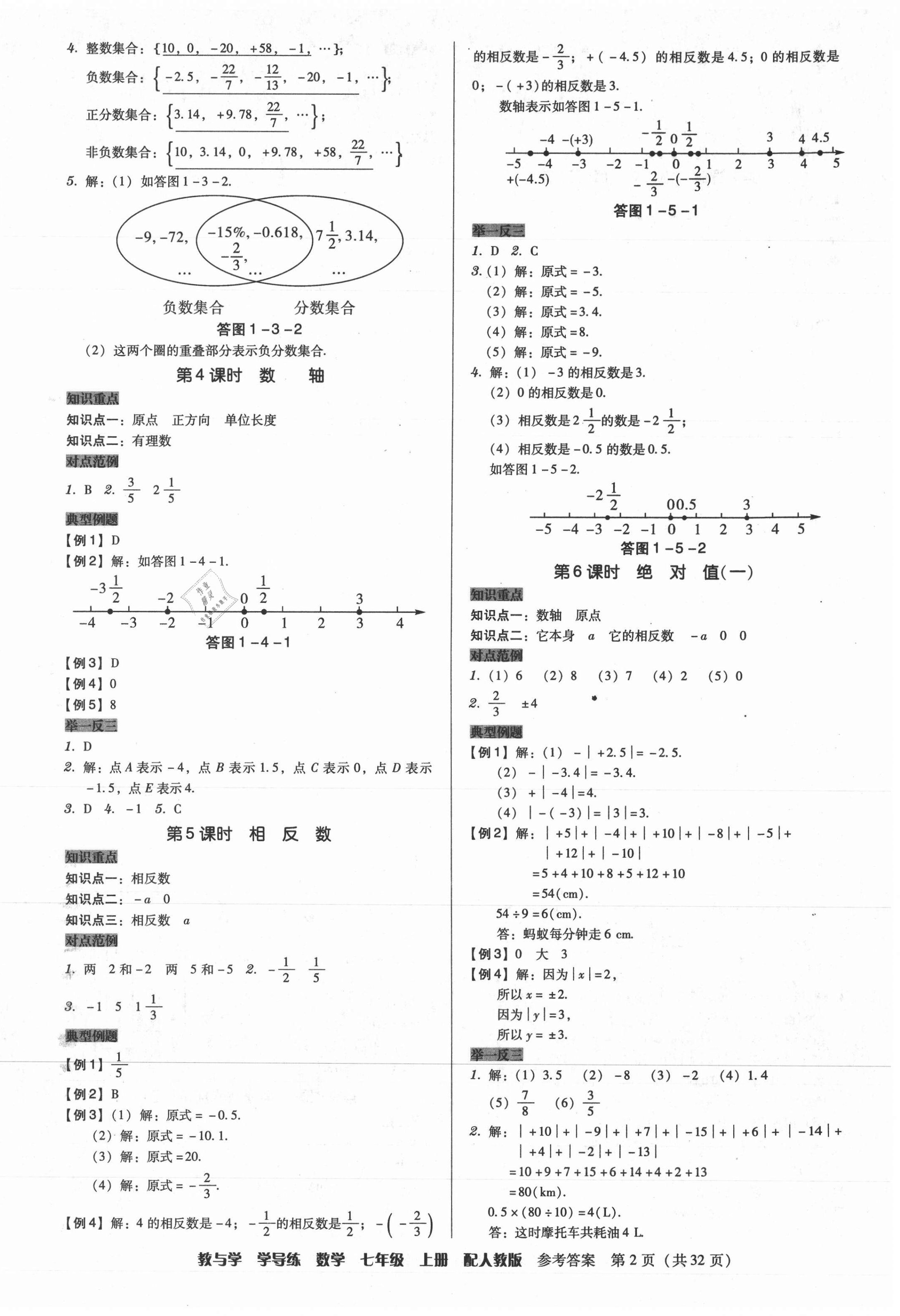 2021年教與學(xué)學(xué)導(dǎo)練七年級數(shù)學(xué)上冊人教版 第2頁