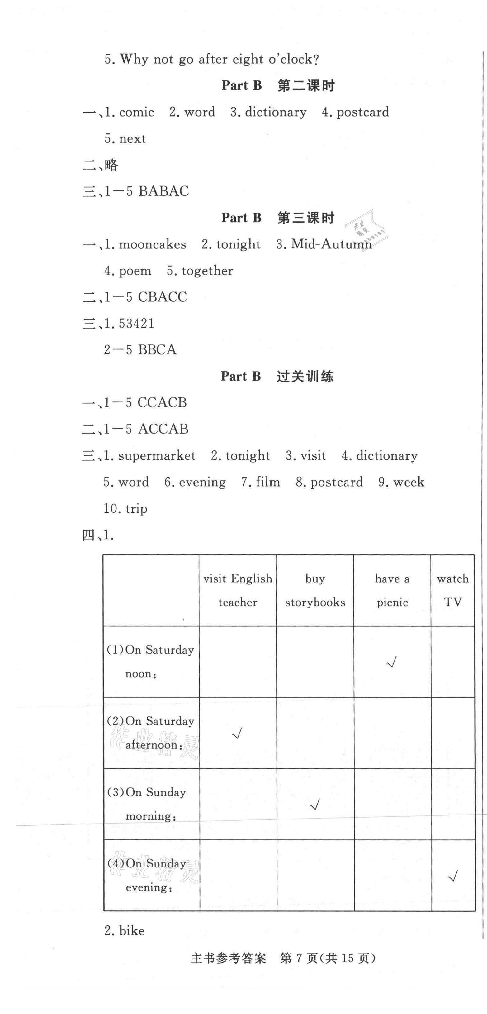 2021年状元坊全程突破导练测六年级英语上册人教版佛山专版 第7页