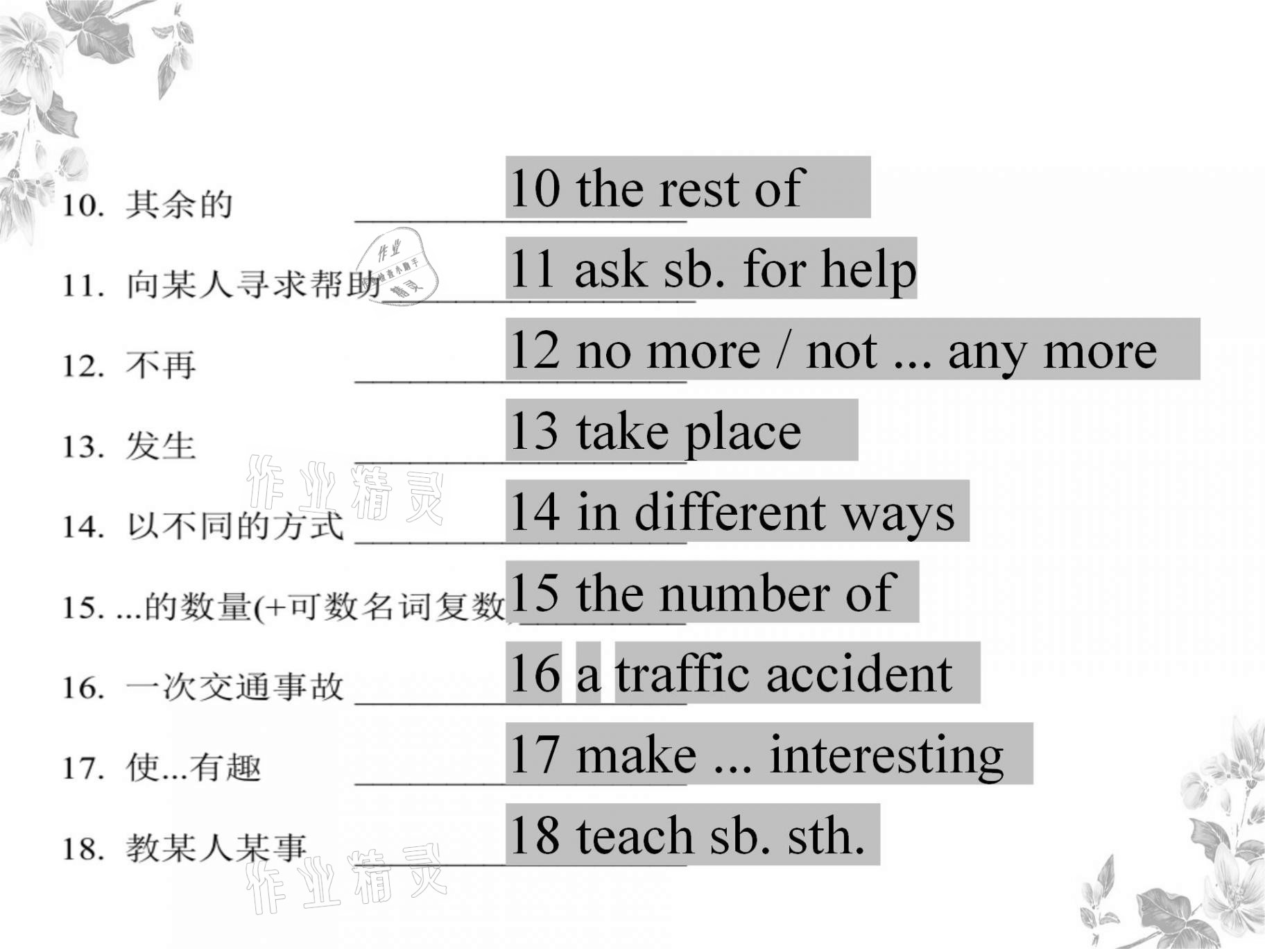 2021年基础知识同步训练10分钟八年级英语上册沪教版深圳专版 参考答案第9页