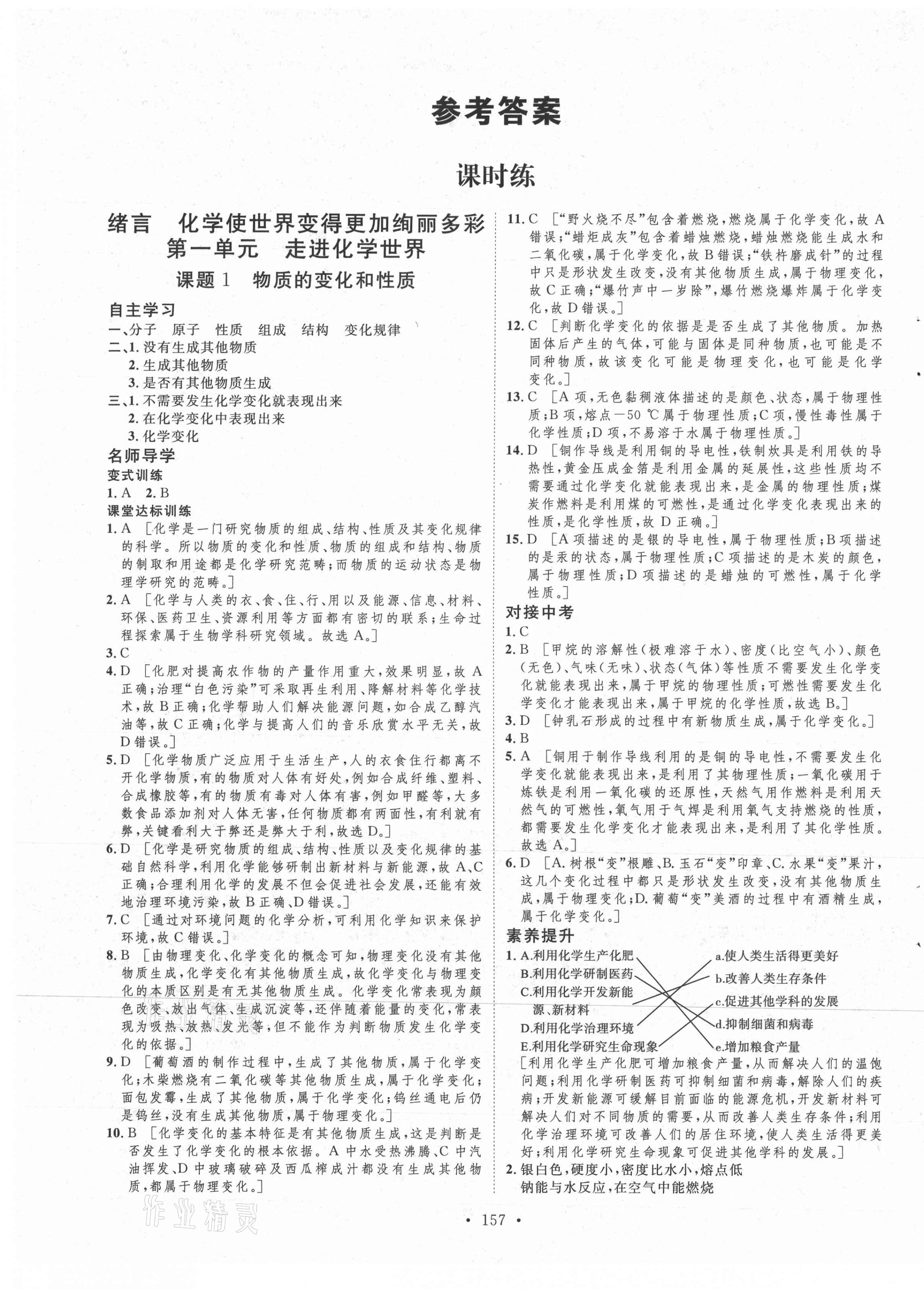 2021年實(shí)驗(yàn)教材新學(xué)案九年級化學(xué)上冊人教版 第1頁