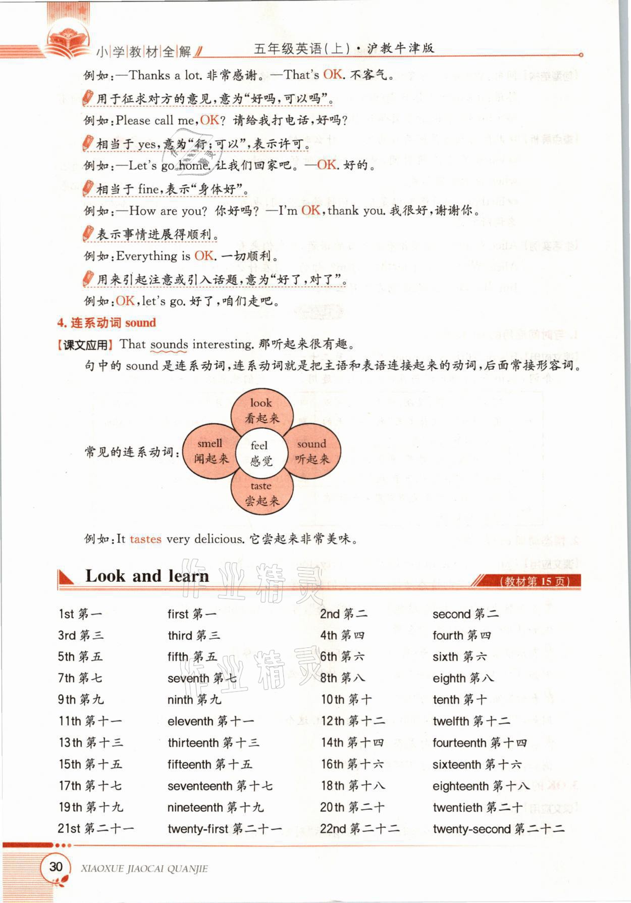 2021年教材课本五年级英语上册沪教版 参考答案第29页