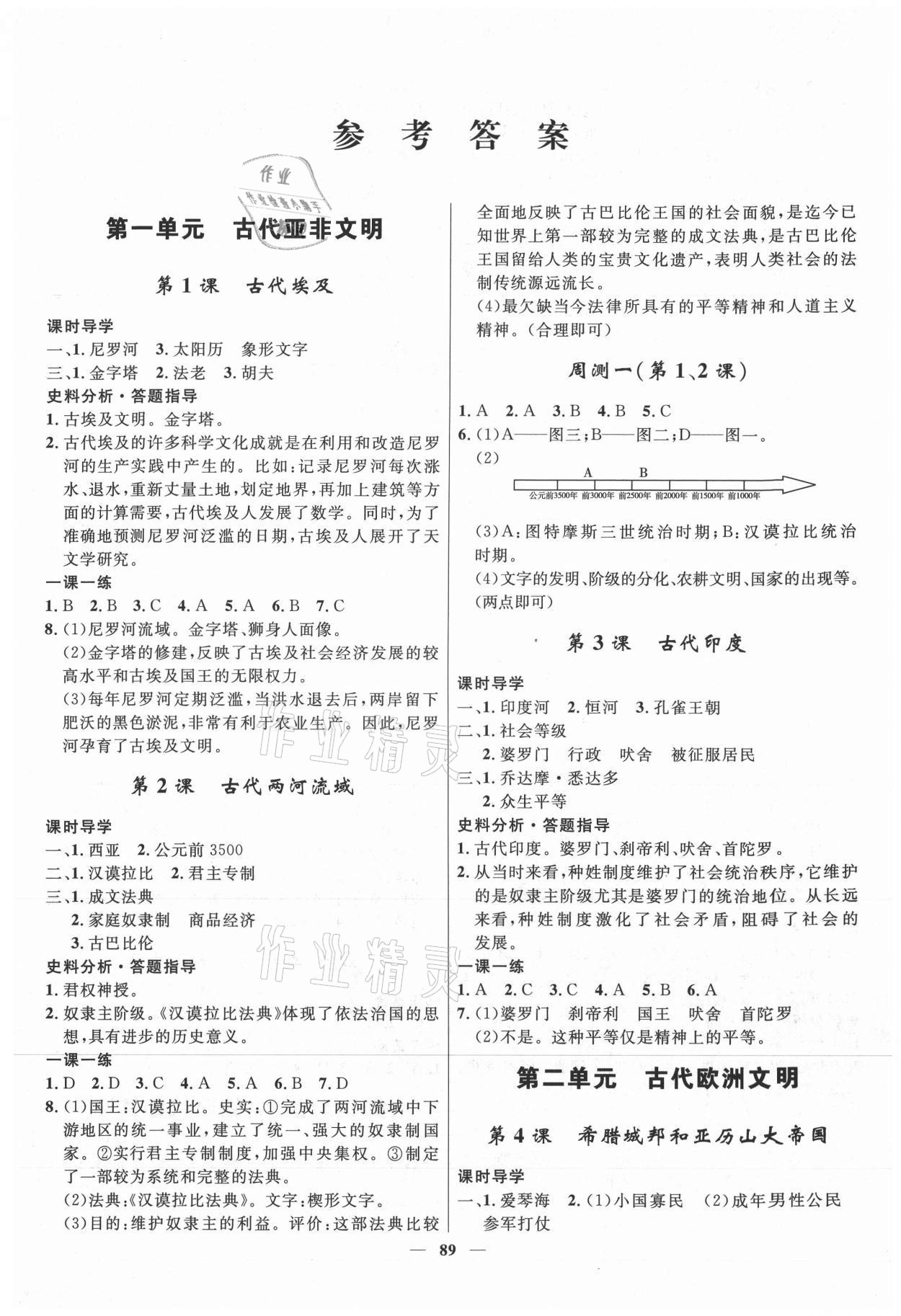 2021年奪冠百分百新導(dǎo)學(xué)課時(shí)練九年級(jí)歷史全一冊(cè)人教版 第1頁