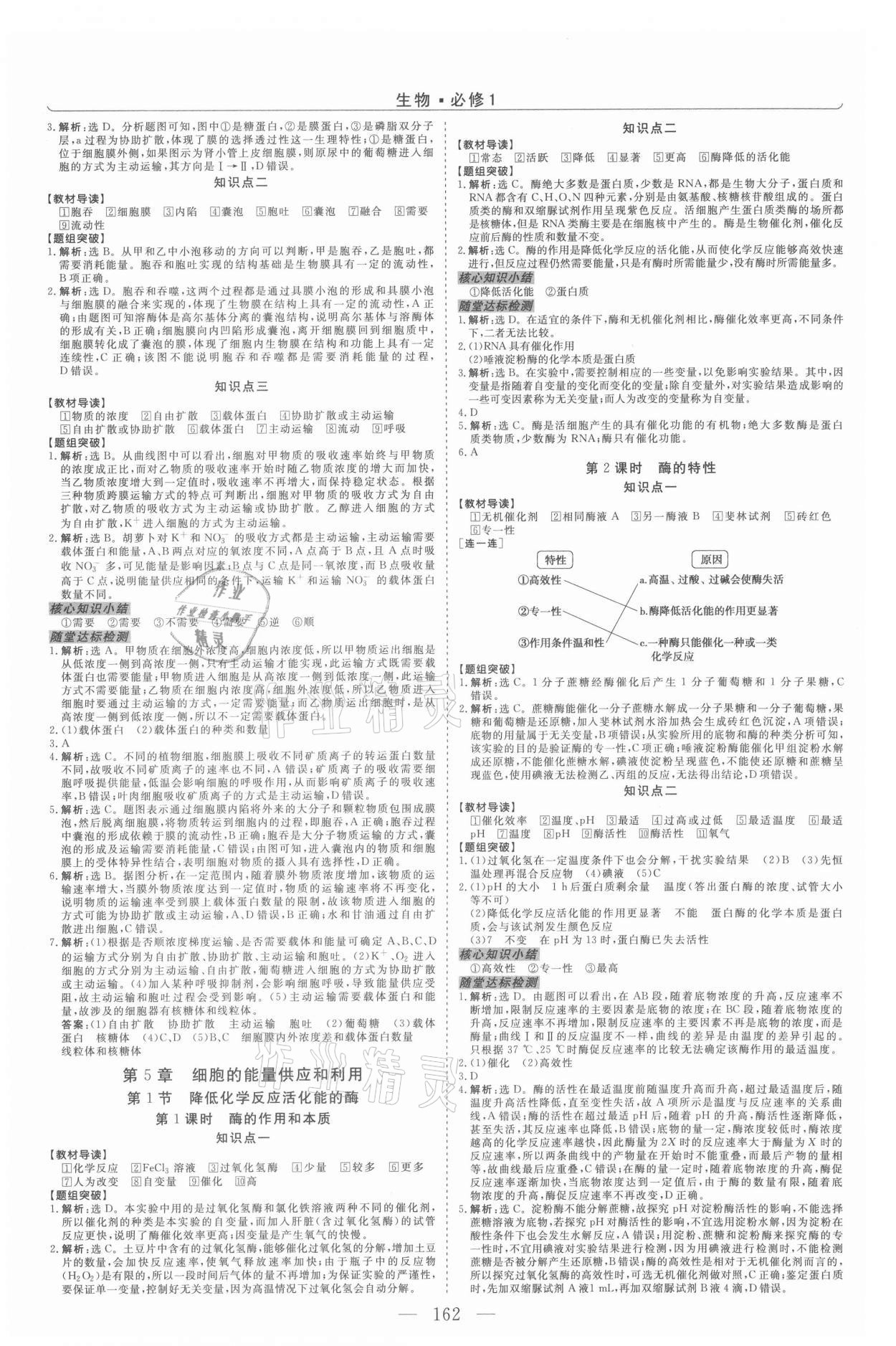 2021年新坐標(biāo)同步練習(xí)生物必修1人教版 第6頁(yè)