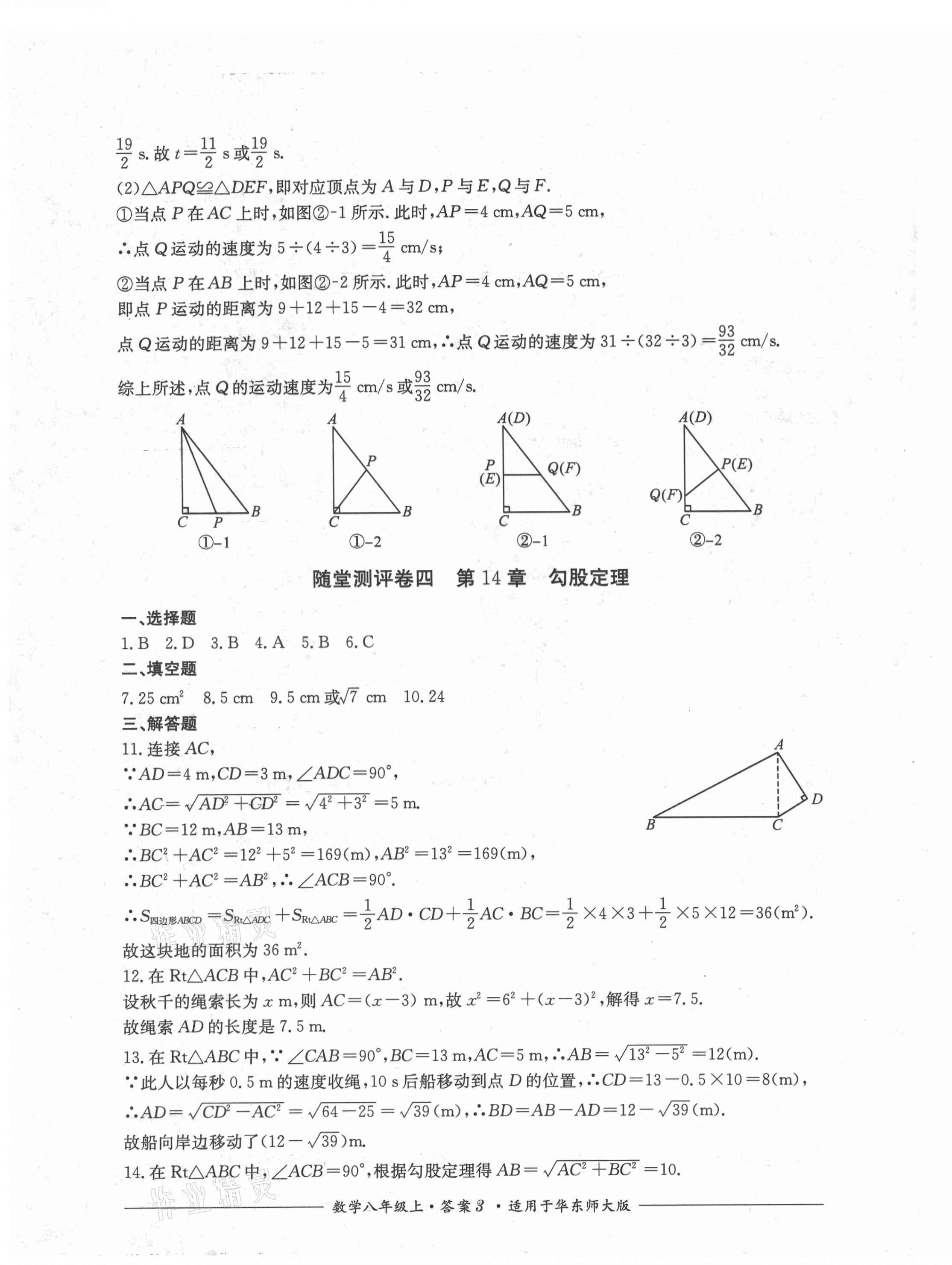 2021年單元測評四川教育出版社八年級數(shù)學上冊華師大版 第3頁