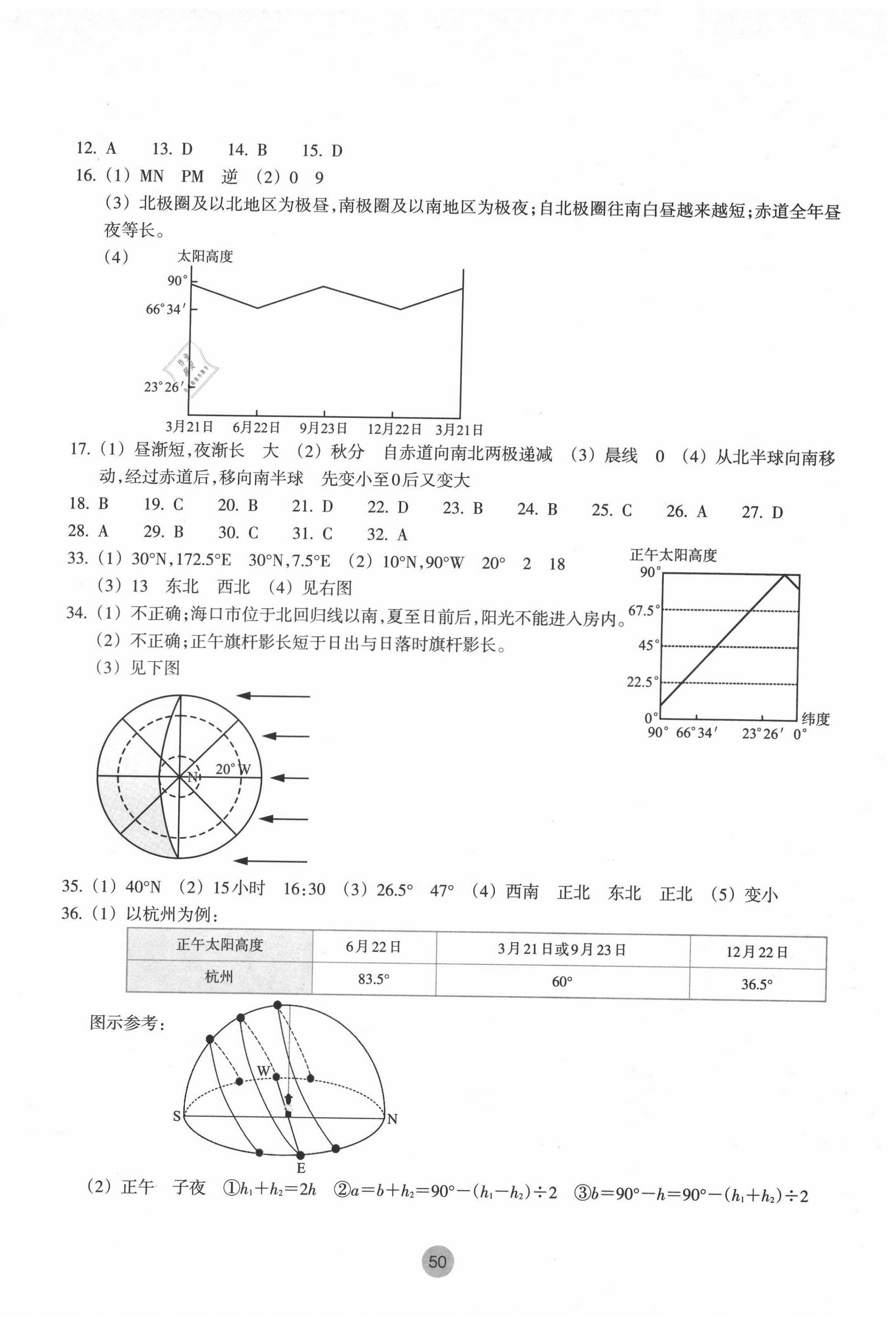 2021年作業(yè)本高中地理選擇性必修1湘教版浙江教育出版社 第2頁