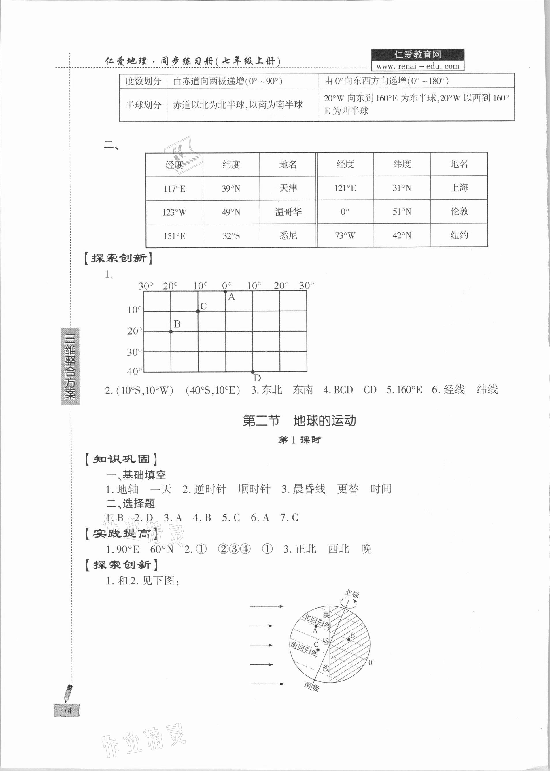 2021年仁愛地理同步練習(xí)冊七年級上冊仁愛版 第2頁