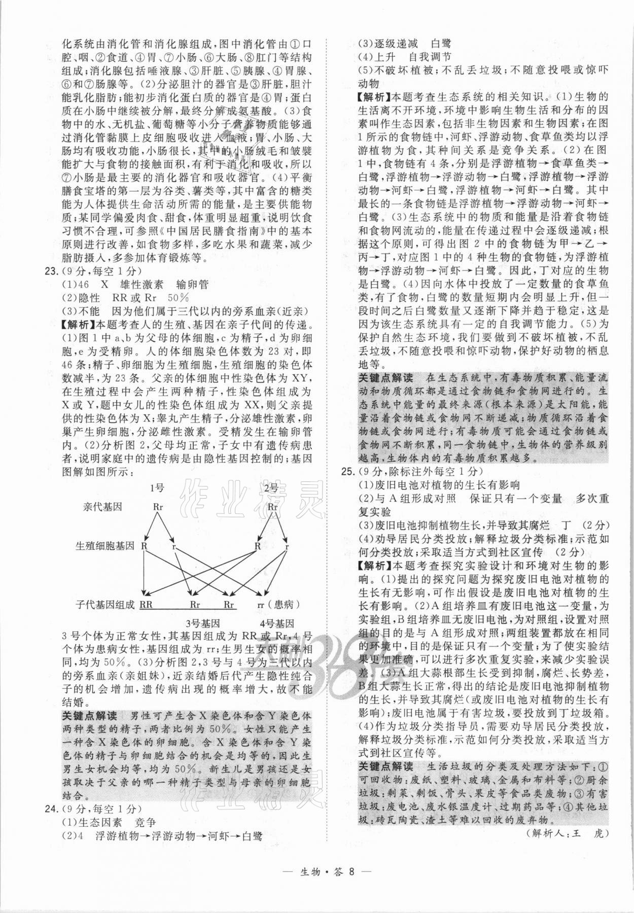 2022年天利38套新課標(biāo)全國(guó)中考試題精選生物 第8頁(yè)