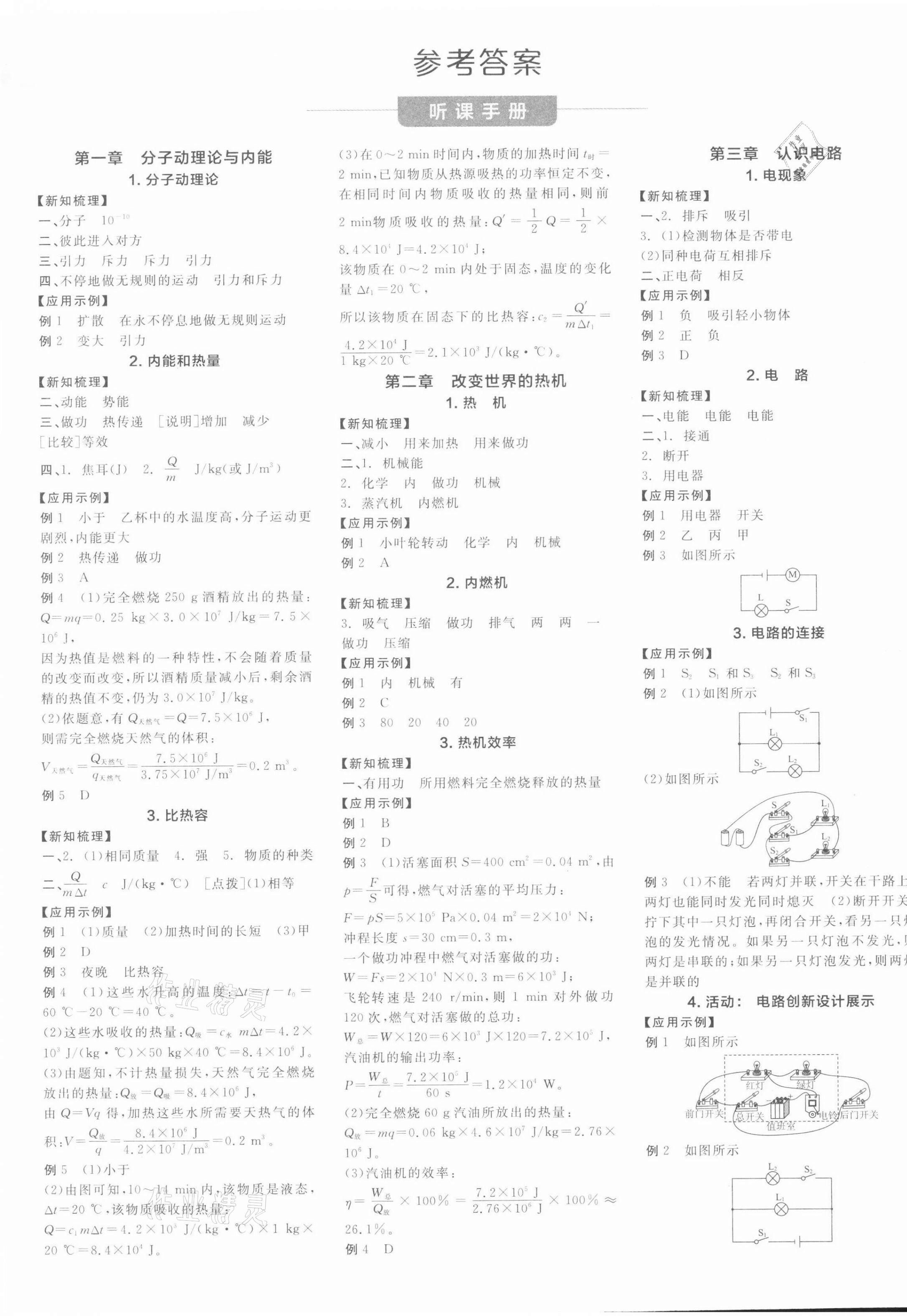 2021年全品學練考九年級物理全一冊教科版江西專版 第1頁