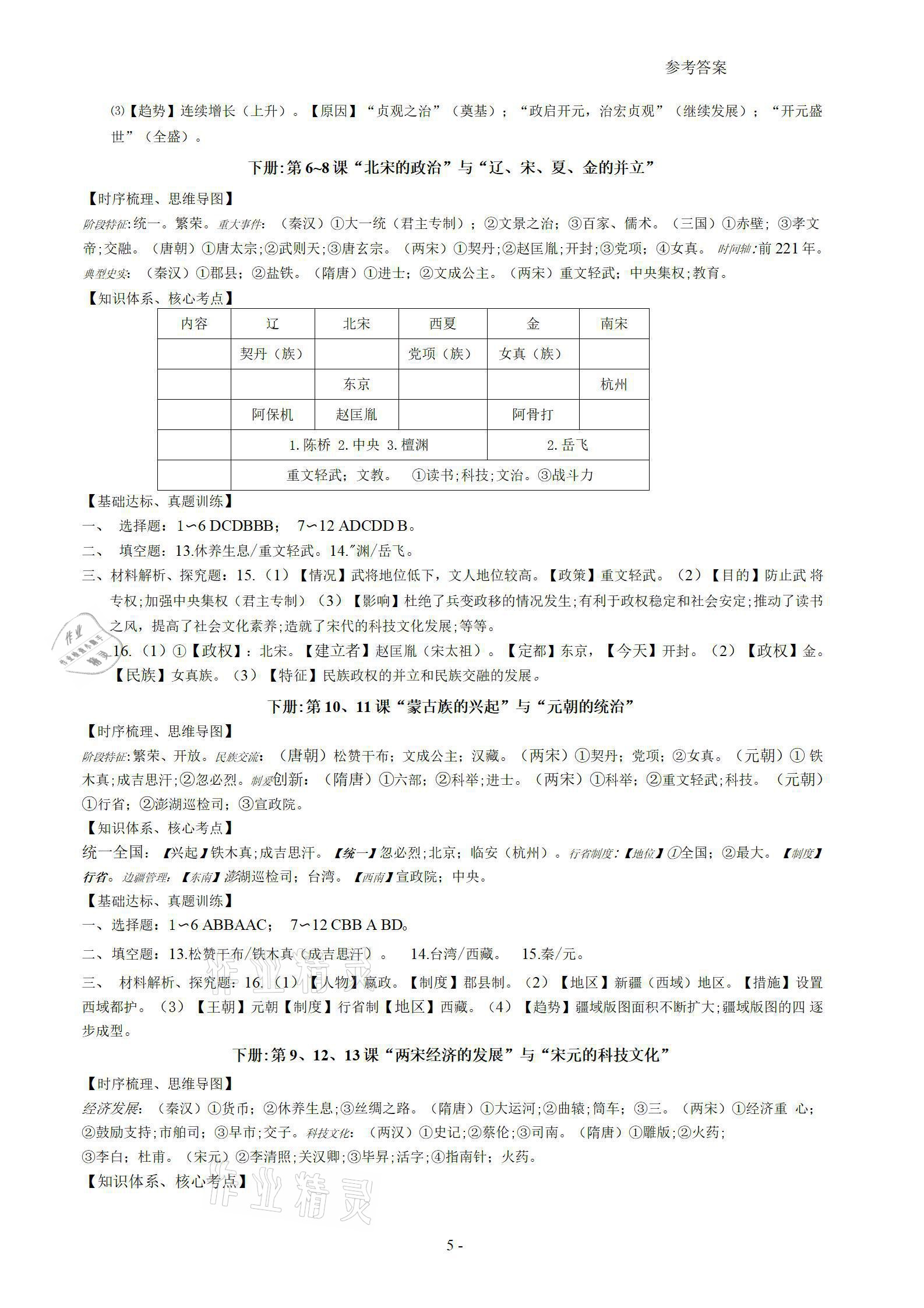 2022年領(lǐng)先一步三維提優(yōu)歷史中考版 參考答案第5頁