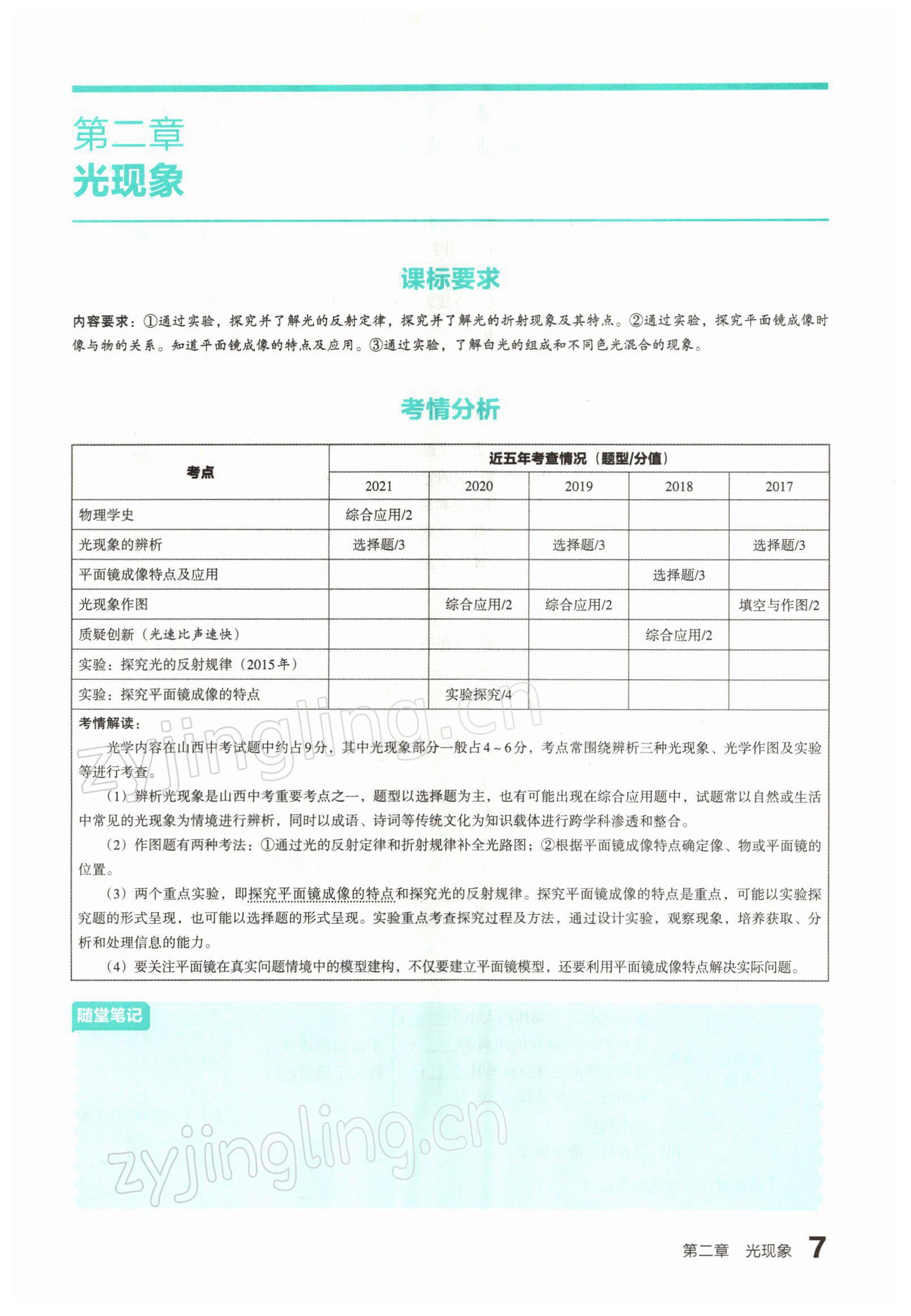 2022年滾動遷移中考總復習物理山西專版 參考答案第11頁