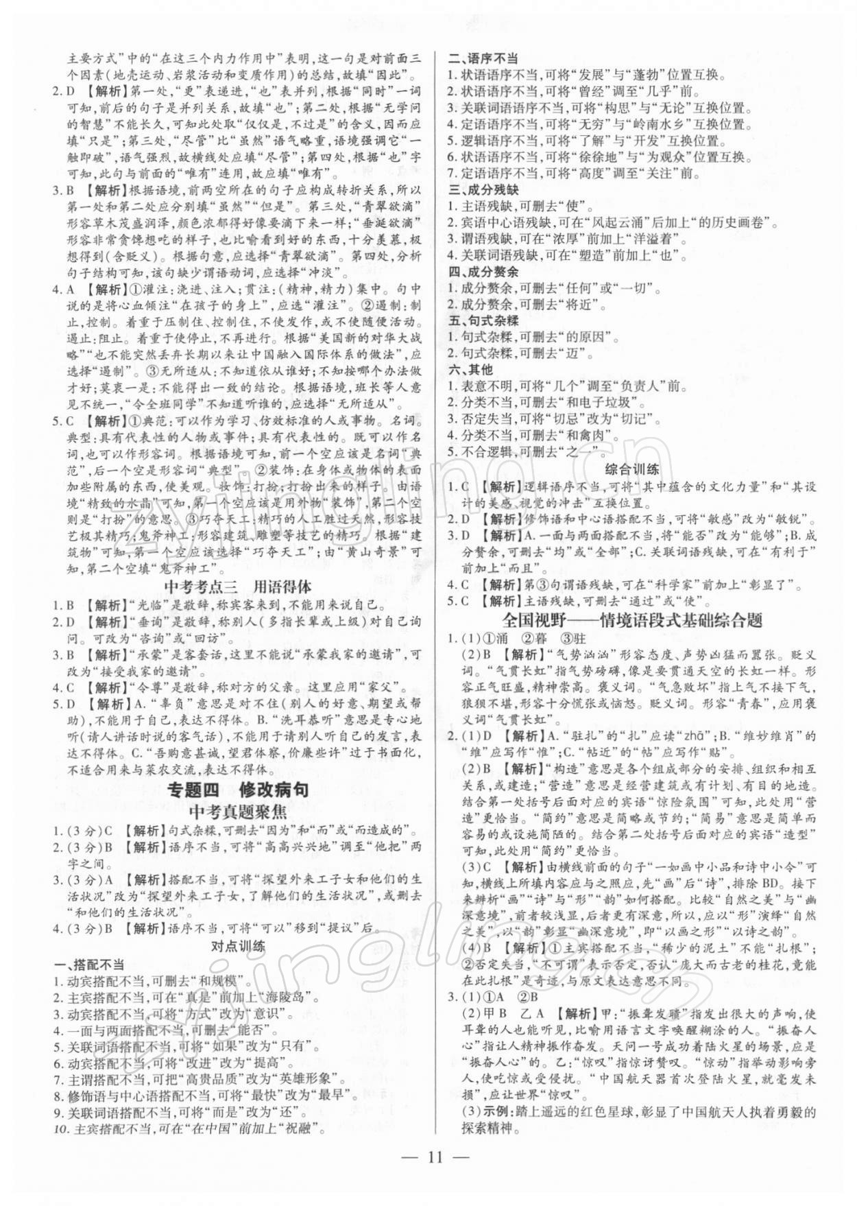 2022年领跑中考语文广东专版 第11页