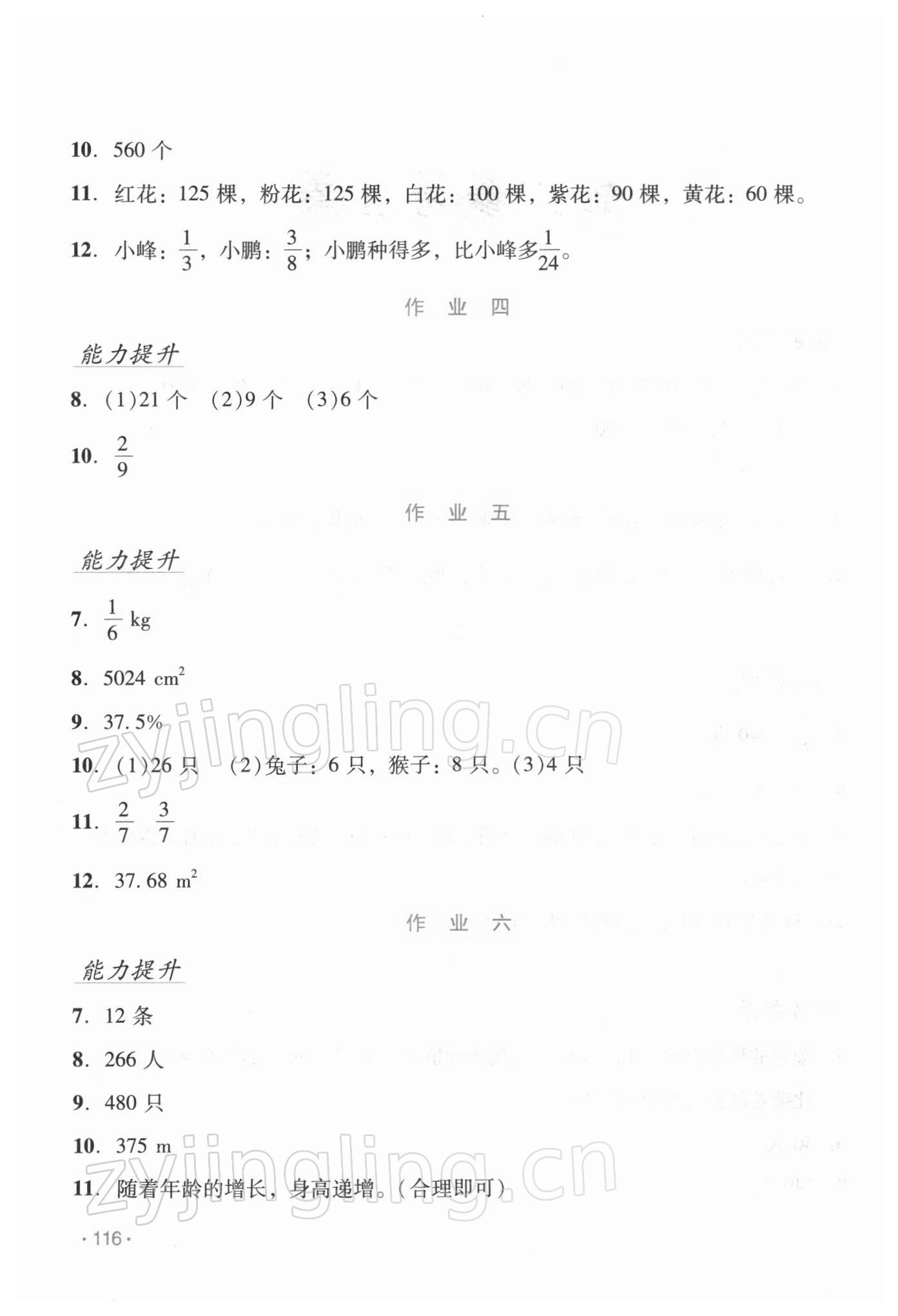 2022年假日数学寒假吉林出版集团股份有限公司六年级人教版 第2页