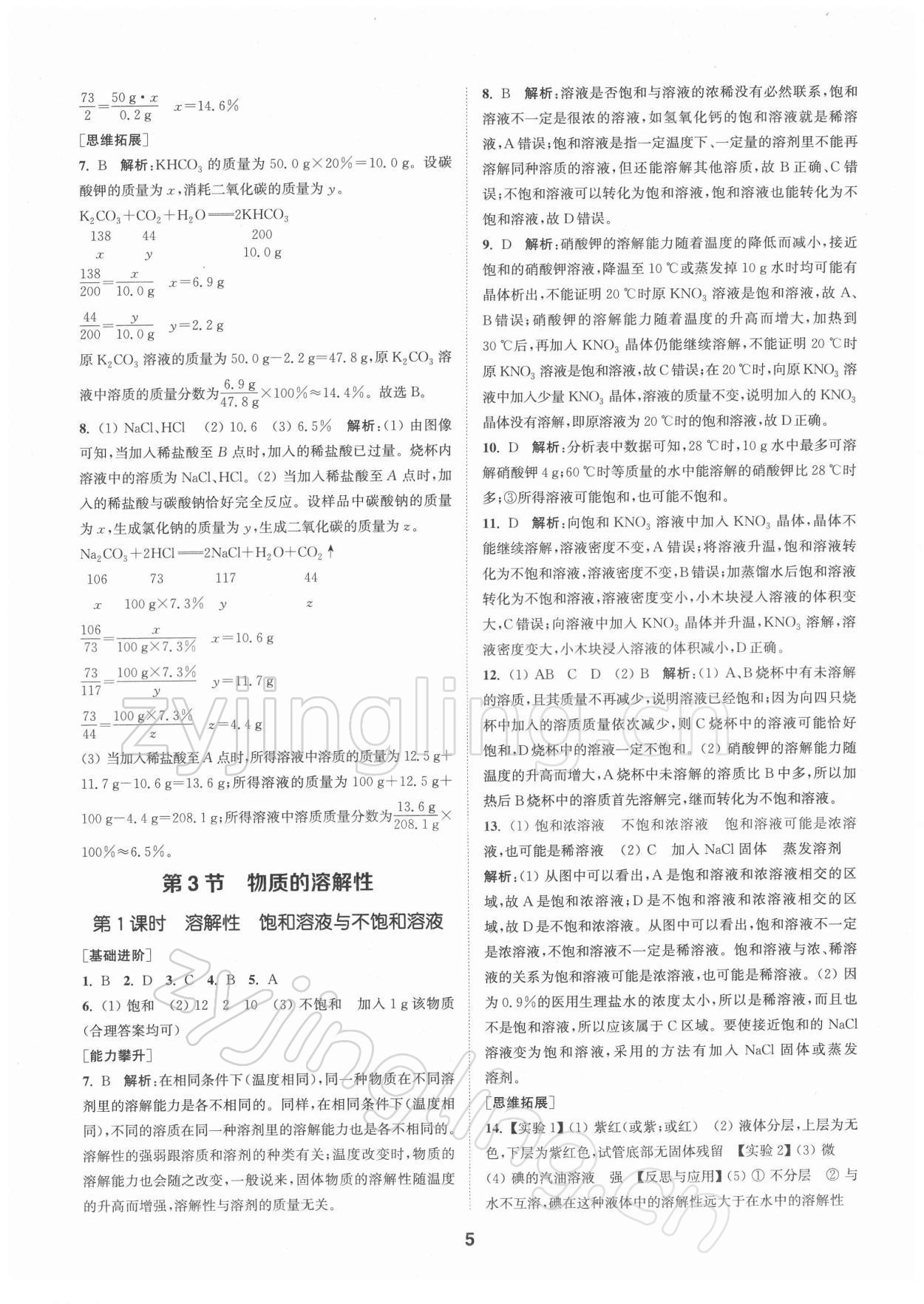 2022年拔尖特訓九年級化學下冊滬教版 第5頁