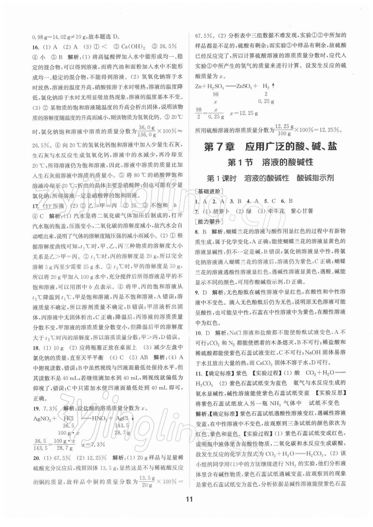 2022年拔尖特训九年级化学下册沪教版 第11页