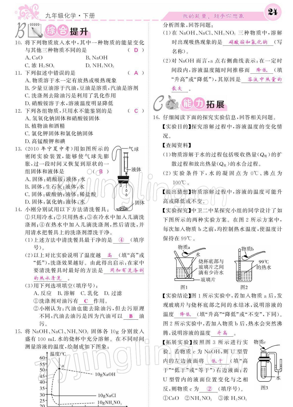 2022年课堂点睛九年级英语下册人教版宁夏专版 参考答案第24页