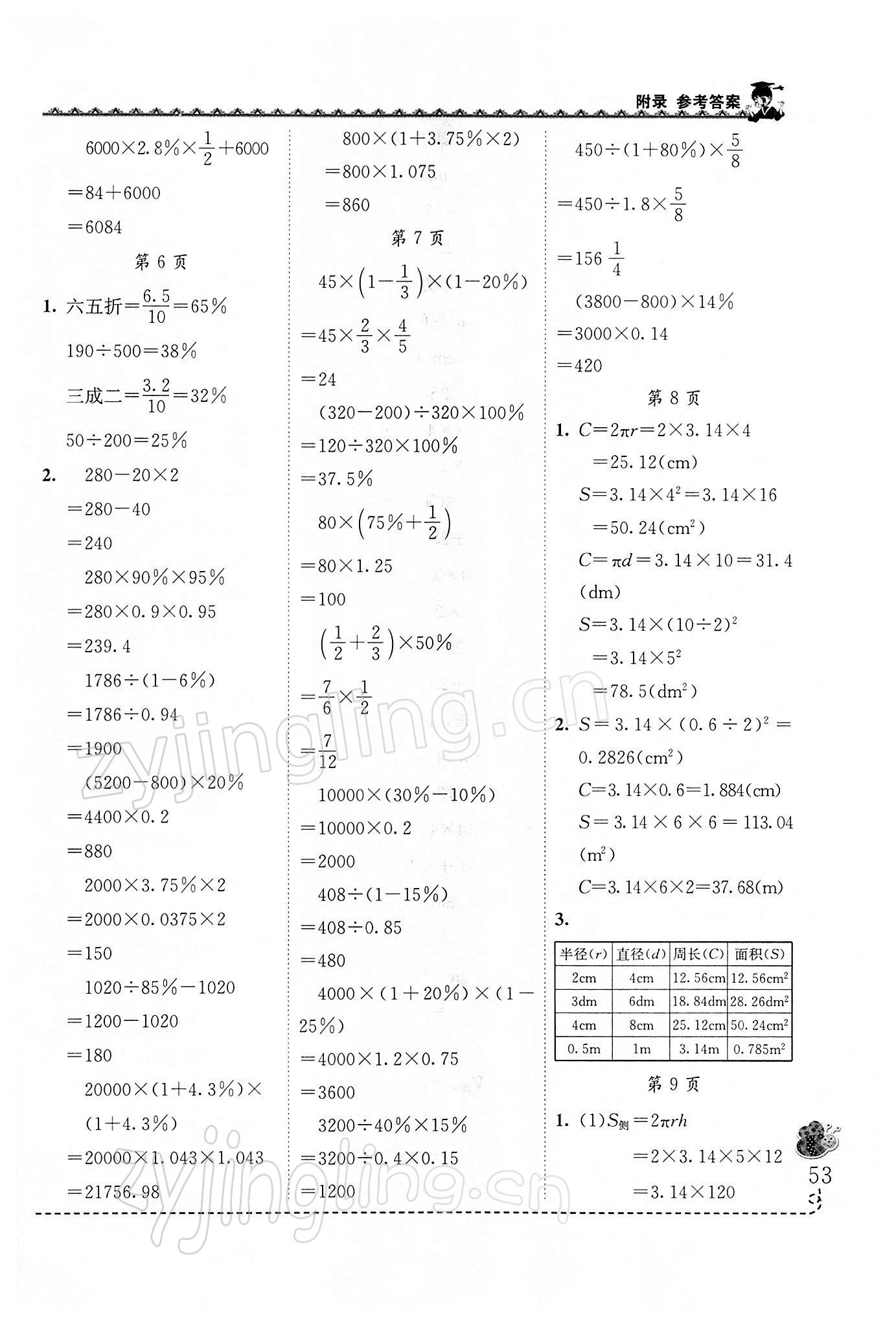 2022年黄冈小状元同步计算天天练六年级数学下册人教版 第3页
