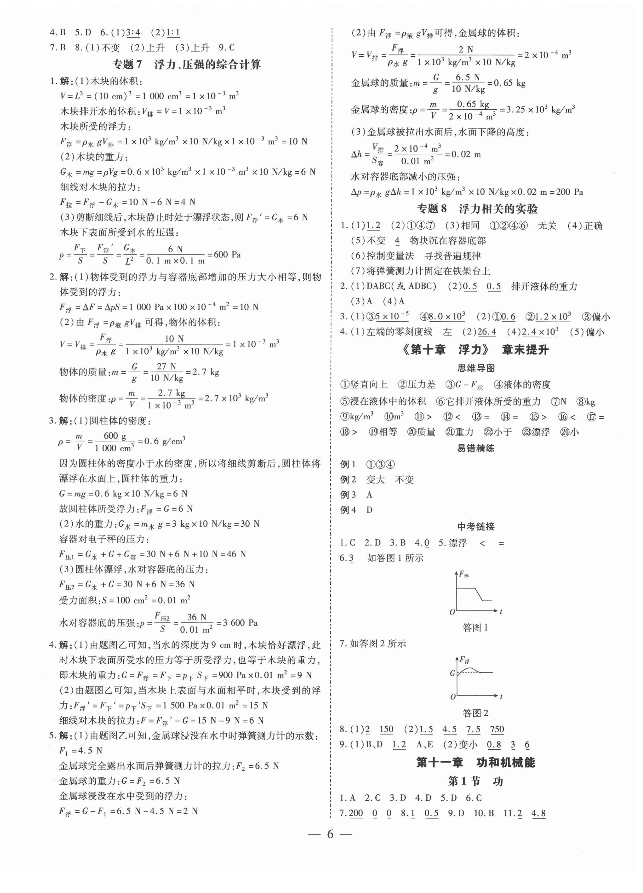 2022年领跑作业本八年级物理下册人教版广东专版 第6页