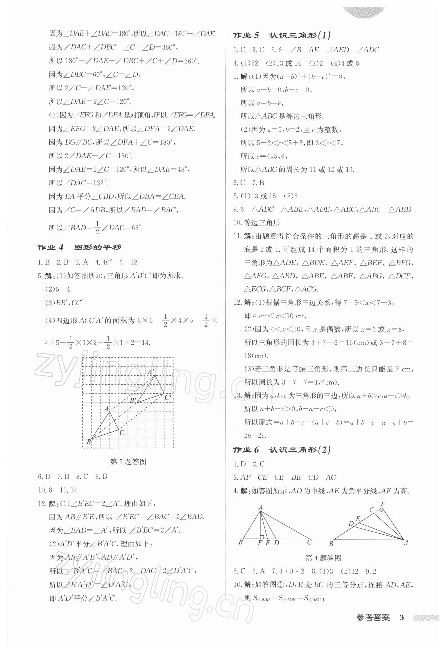 2022年启东中学作业本七年级数学下册苏科版徐州专版 第3页