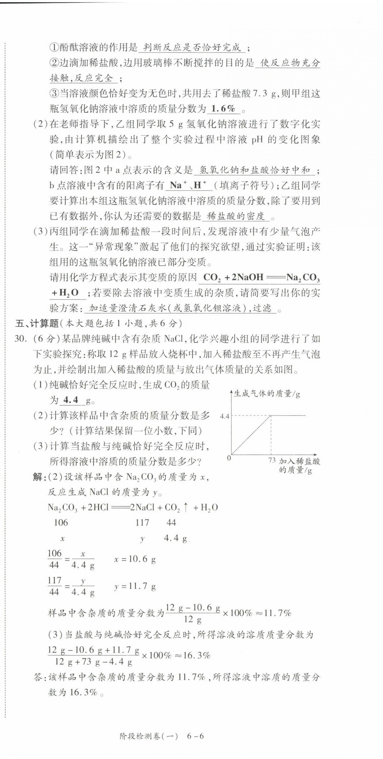 2021年中考狀元化學 參考答案第15頁