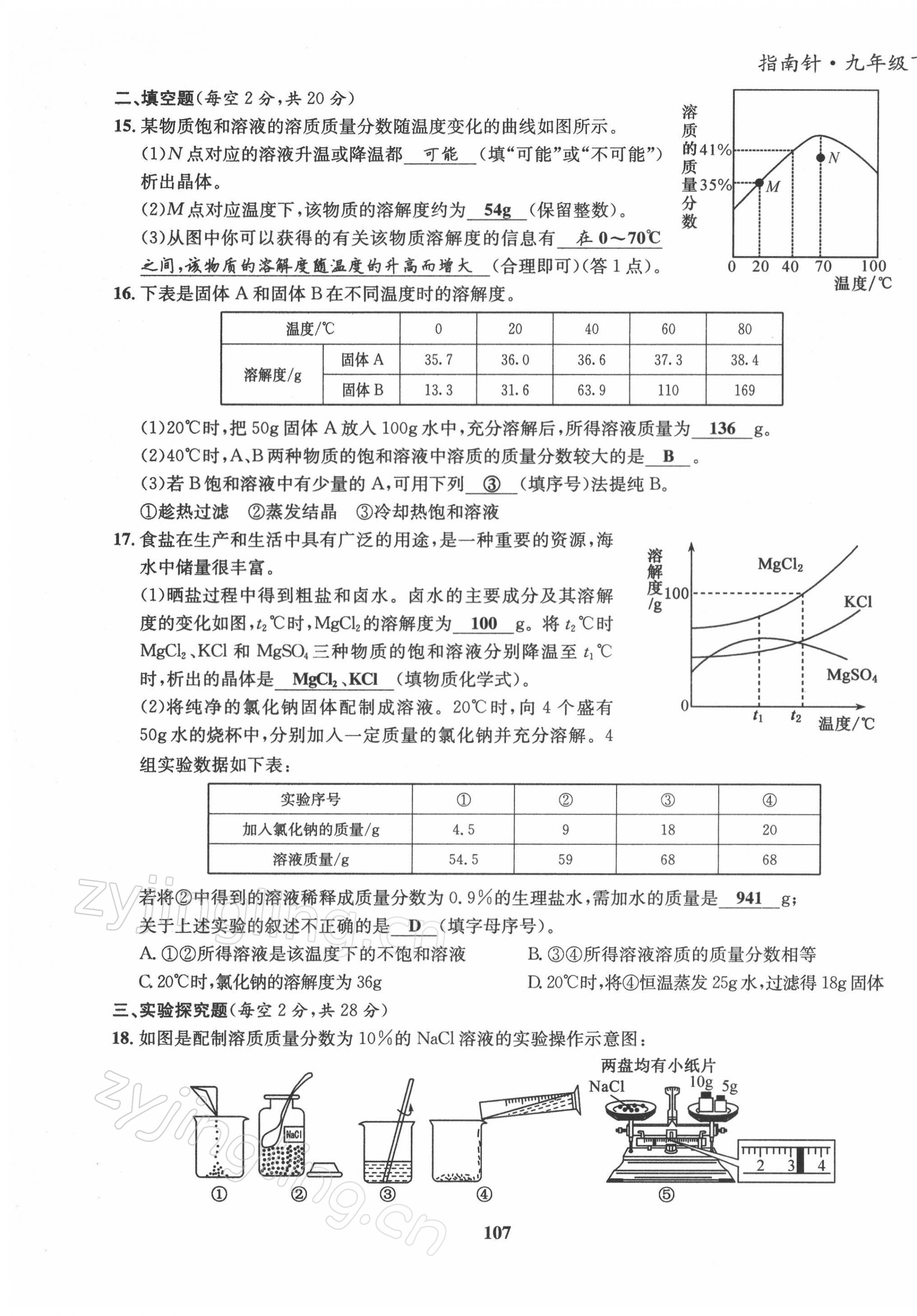 2022年指南针导学探究九年级化学下册人教版 第7页