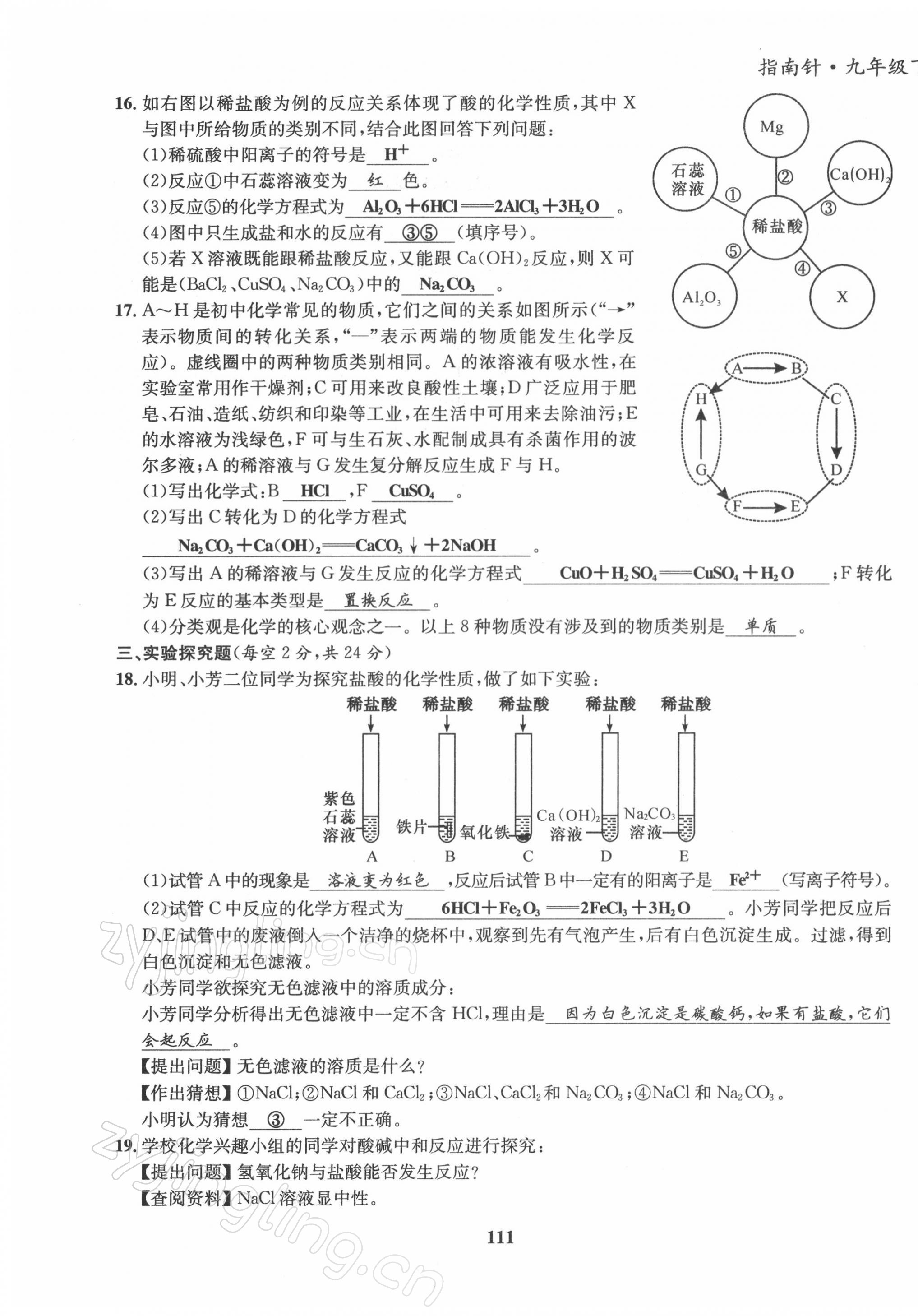 2022年指南针导学探究九年级化学下册人教版 第11页