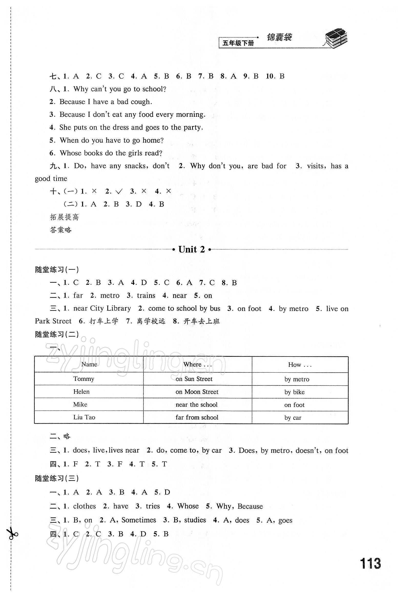 2022年同步練習(xí)五年級英語下冊譯林版 第2頁