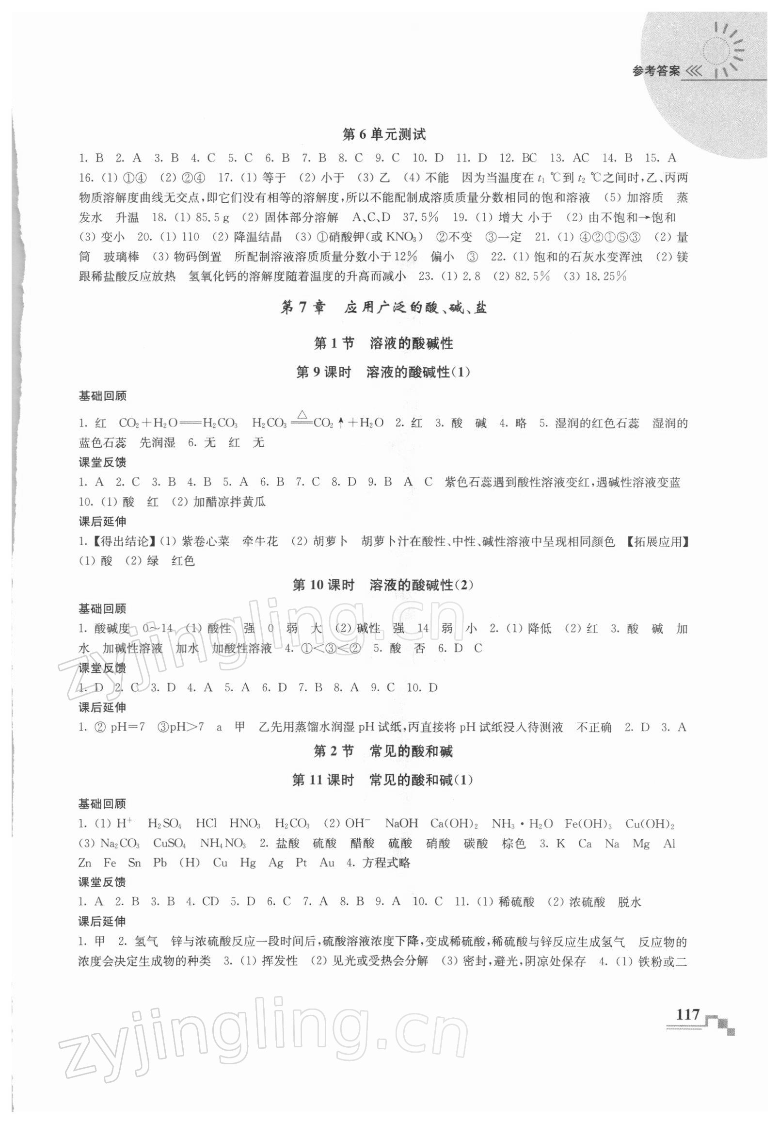 2022年随堂练课时作业九年级化学下册 第3页