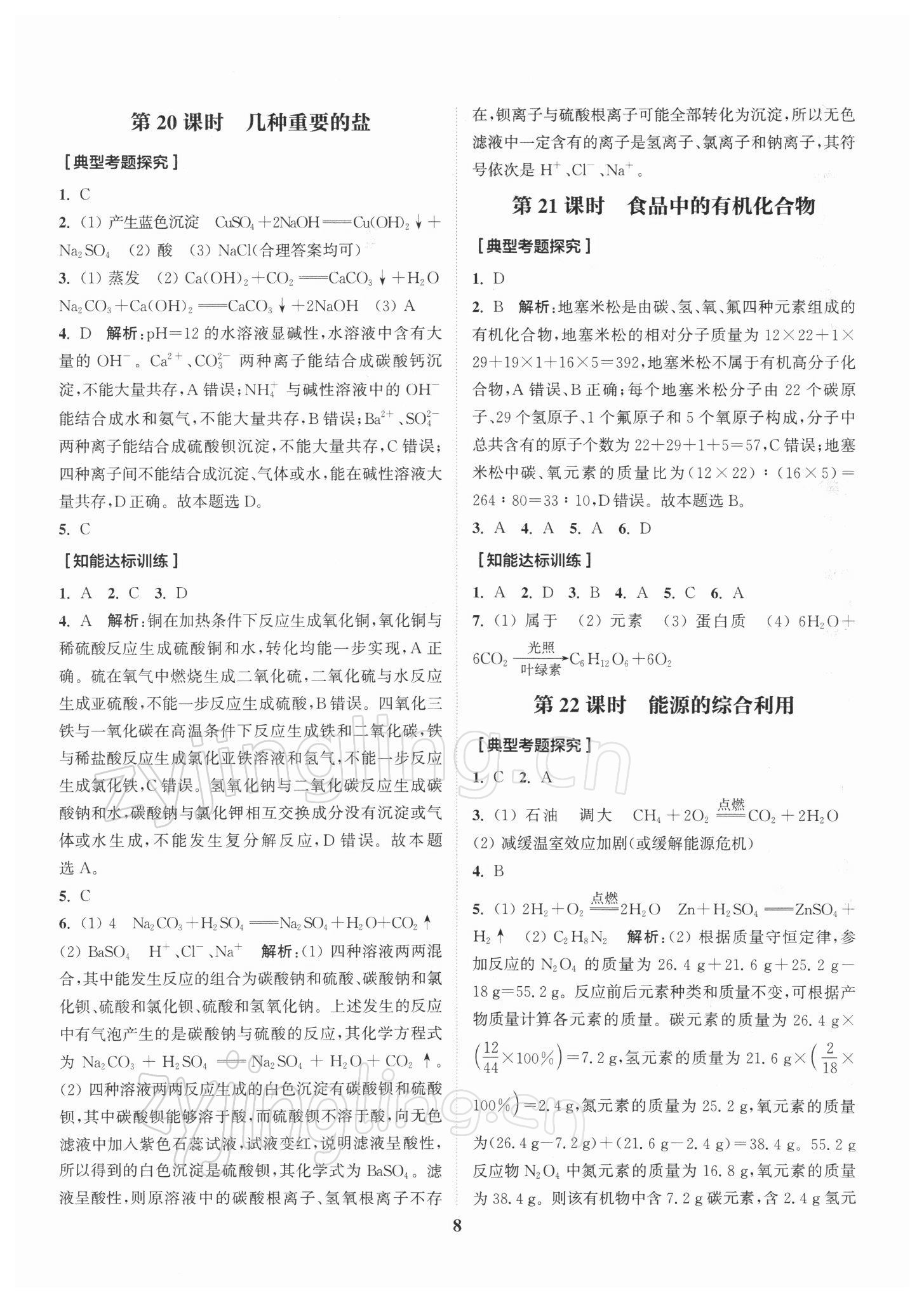 2022年通城1典中考复习方略化学沪教版江苏专用 第8页