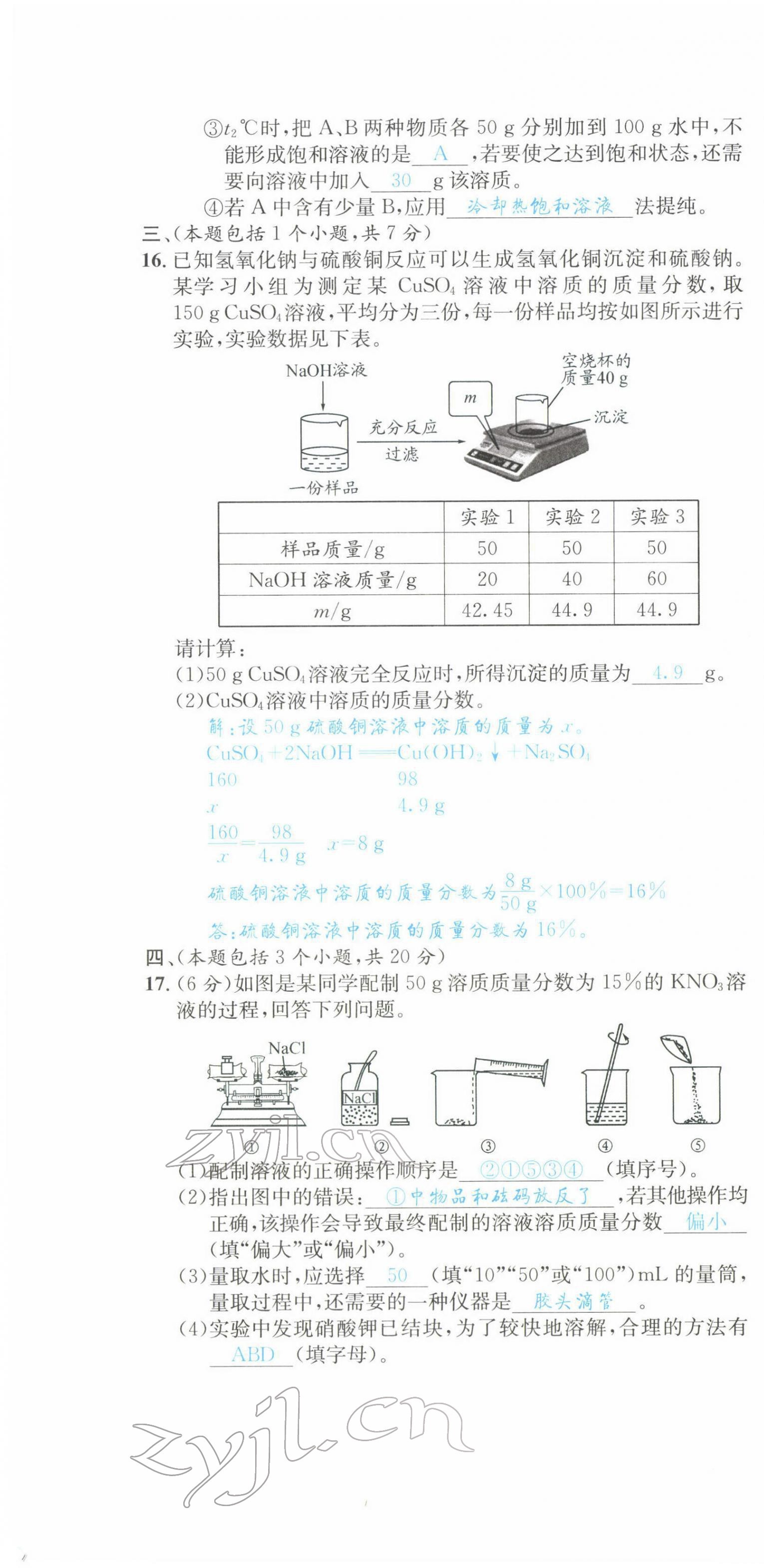 2022年蓉城学霸九年级化学下册人教版 第10页