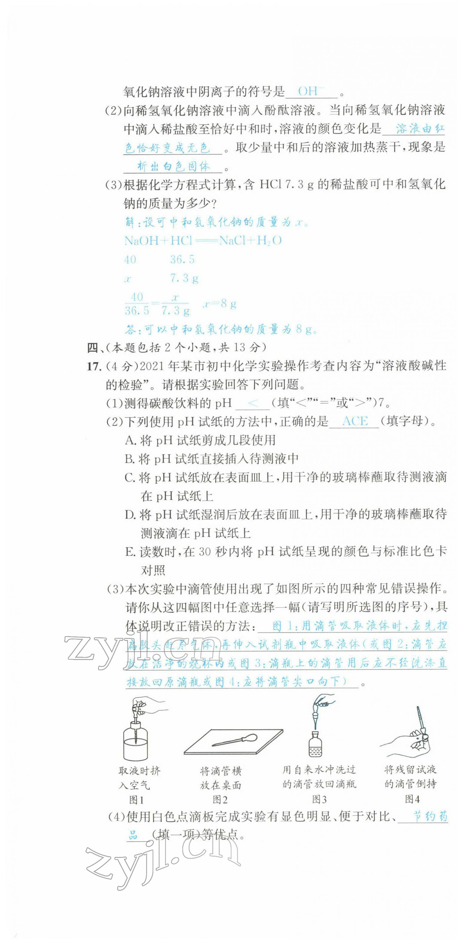 2022年蓉城学霸九年级化学下册人教版 第16页