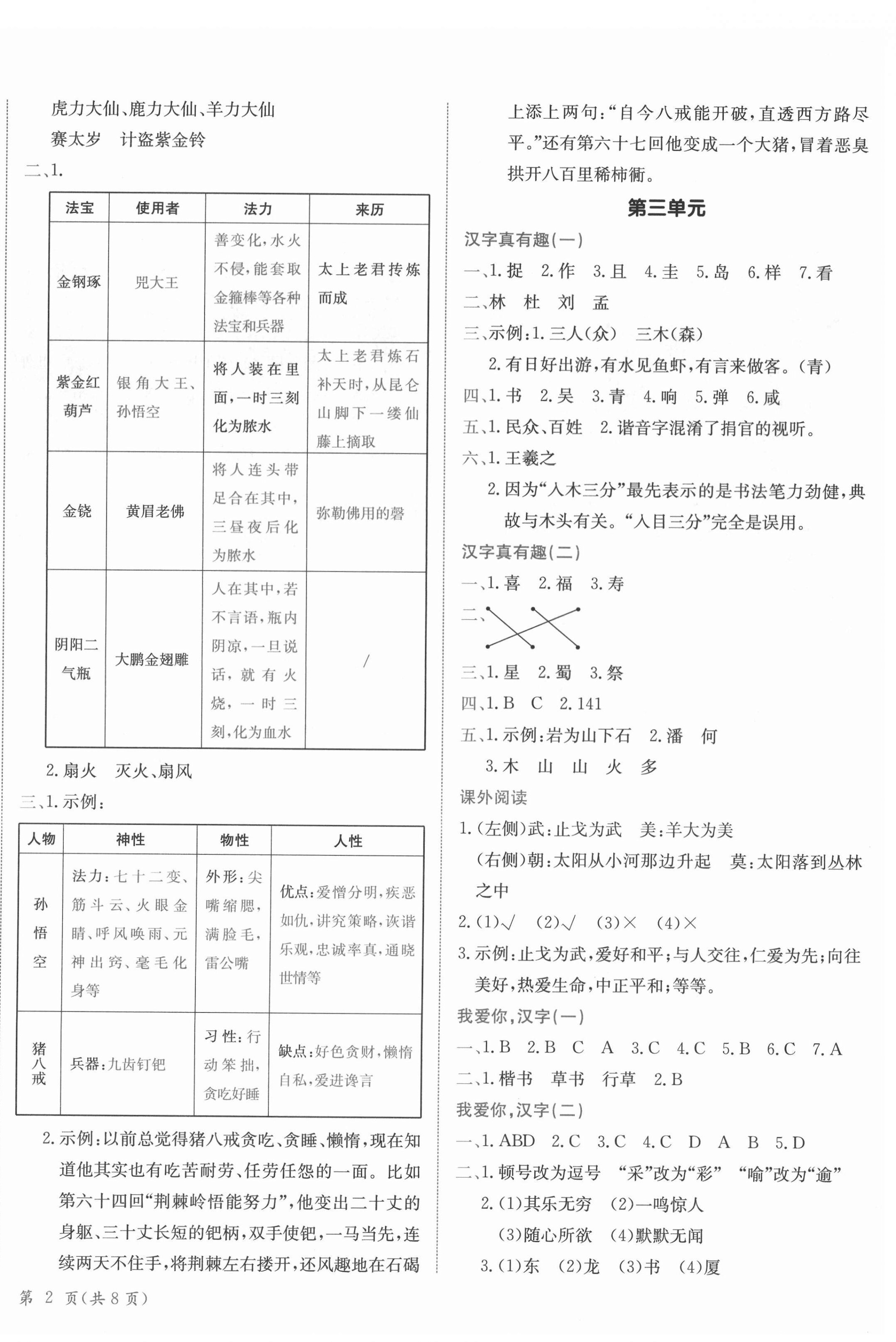 2022年黄冈小状元作业本五年级语文下册人教版 第4页