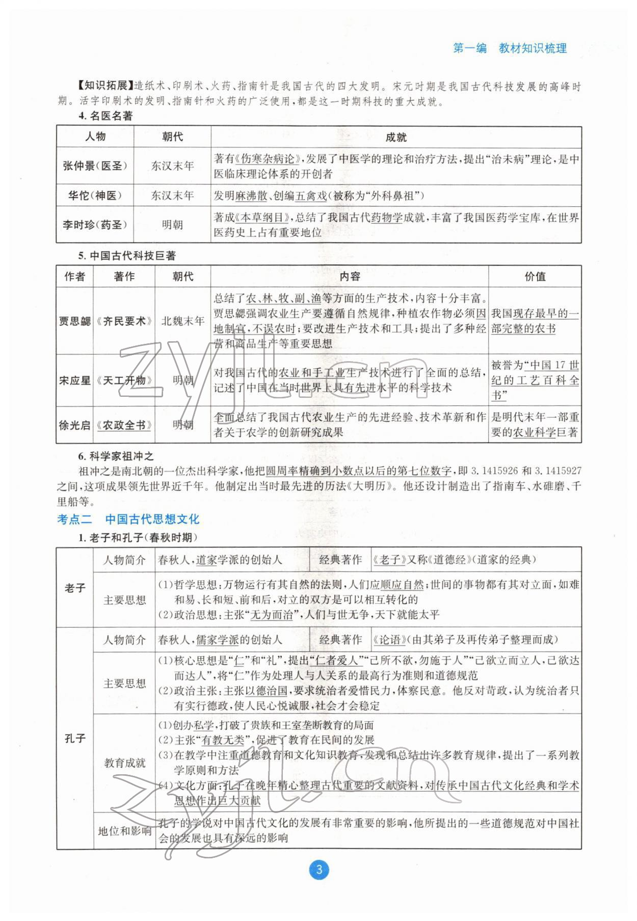 2022年中考6加1历史达州专版 参考答案第3页