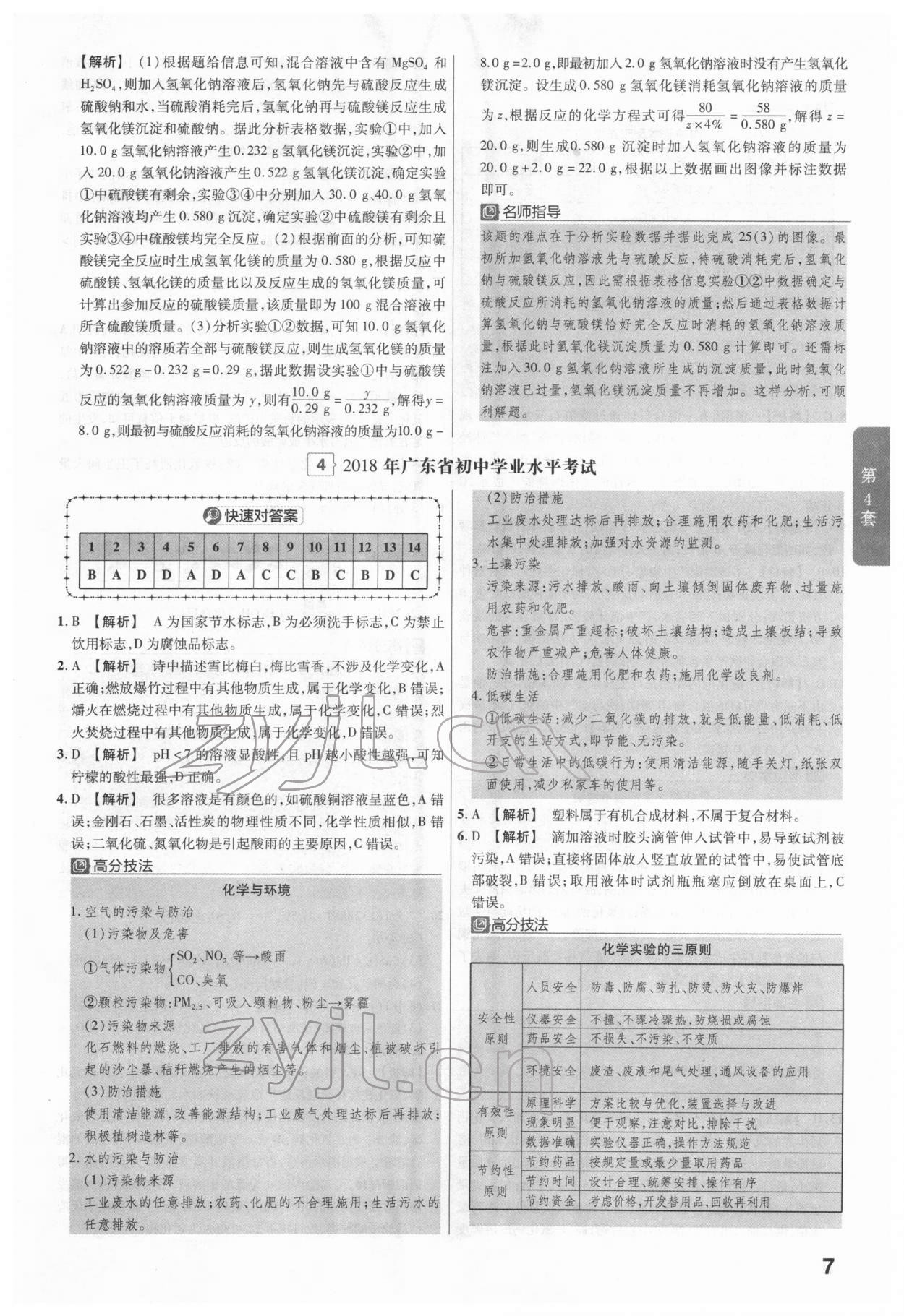 2022年金考卷广东中考45套汇编化学 第7页