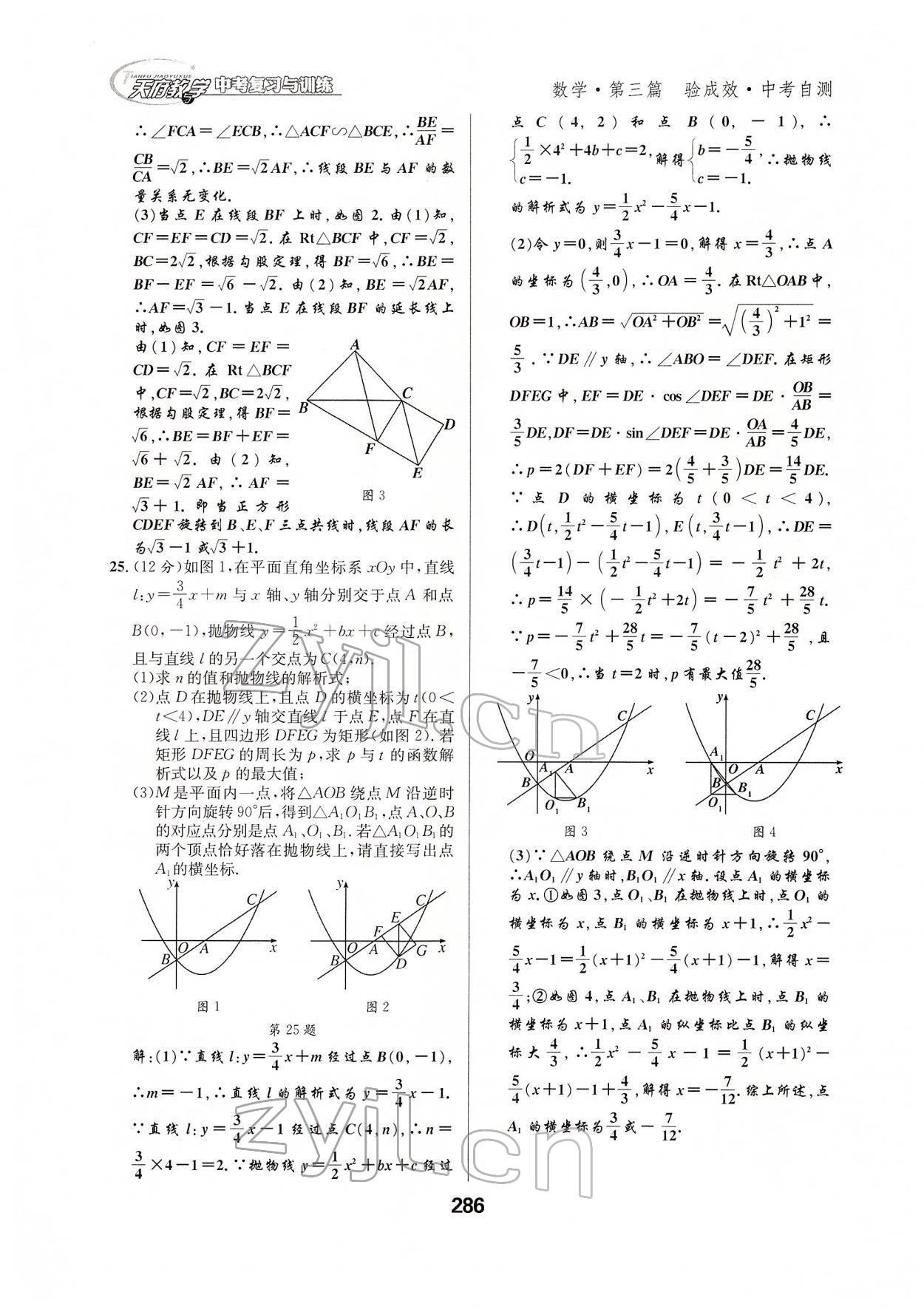 2022年天府教与学中考复习与训练数学达州专版 参考答案第39页