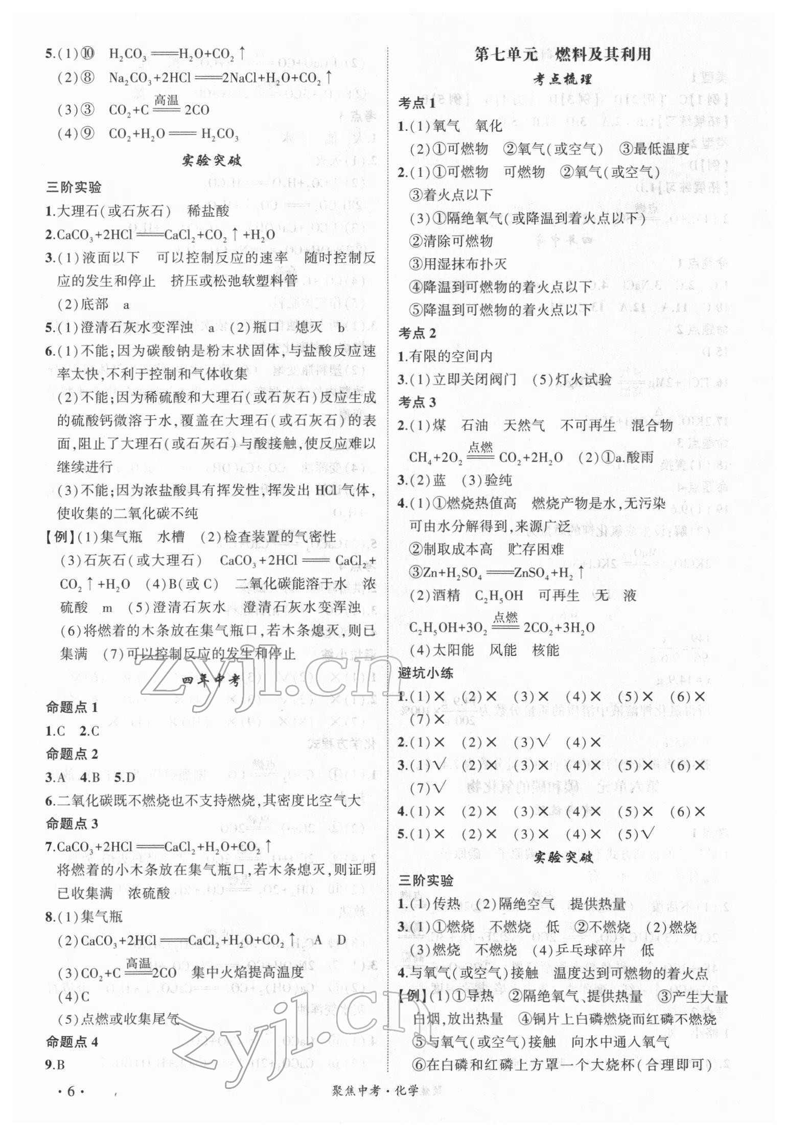 2022年聚焦中考化學(xué)甘肅專版 第6頁