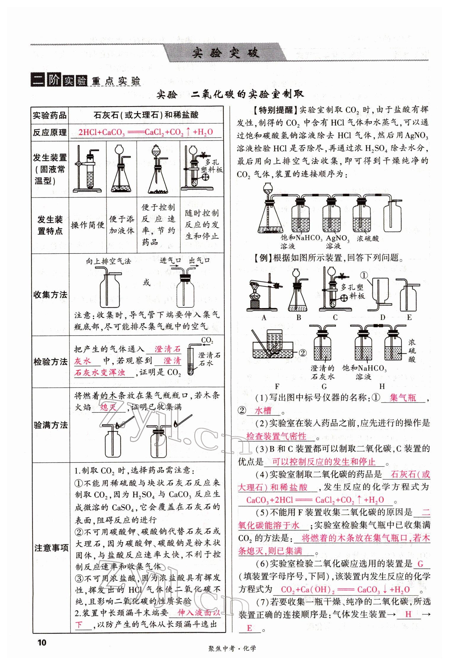 2022年聚焦中考化學(xué)四川專版 參考答案第10頁