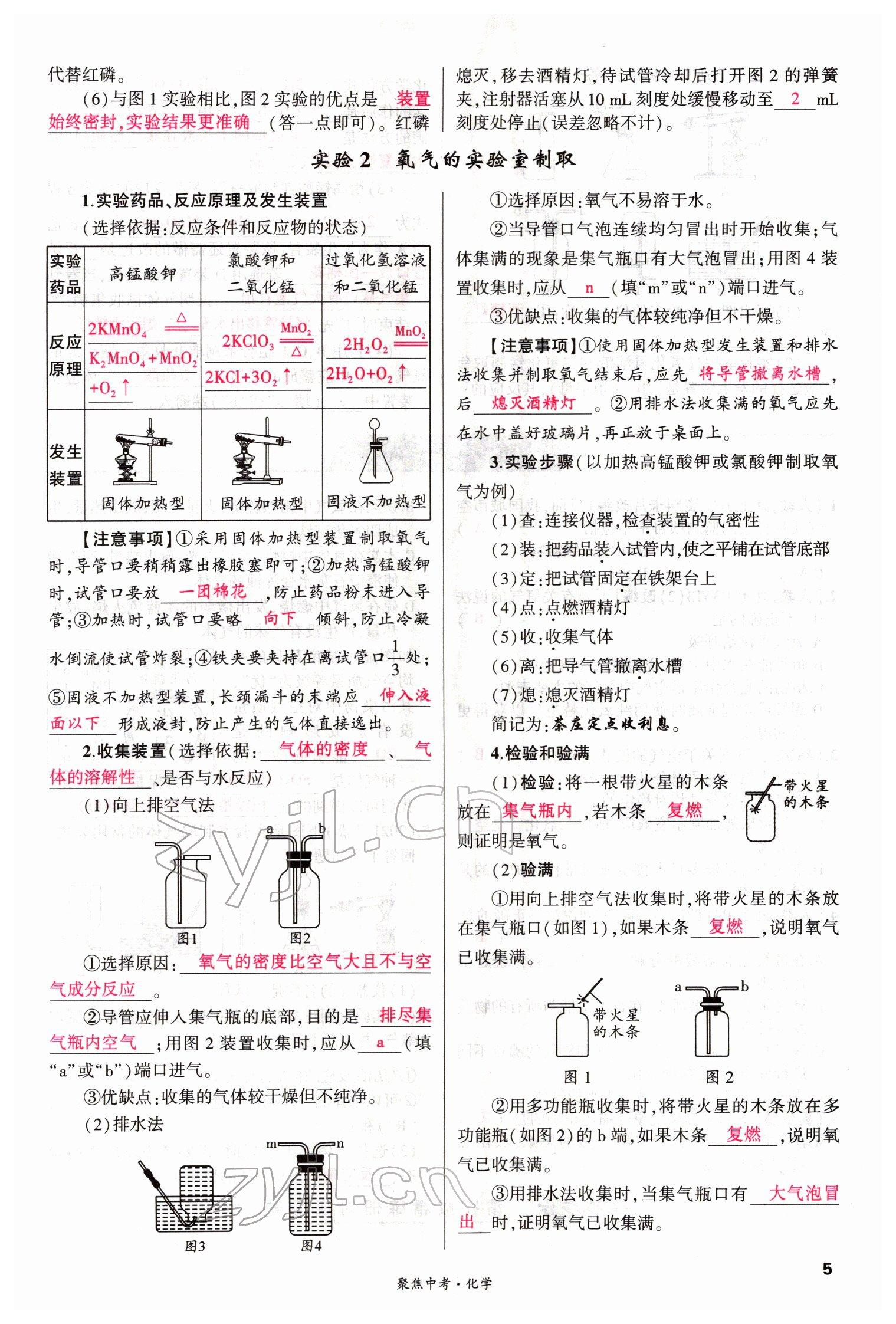 2022年聚焦中考化學(xué)四川專版 參考答案第5頁