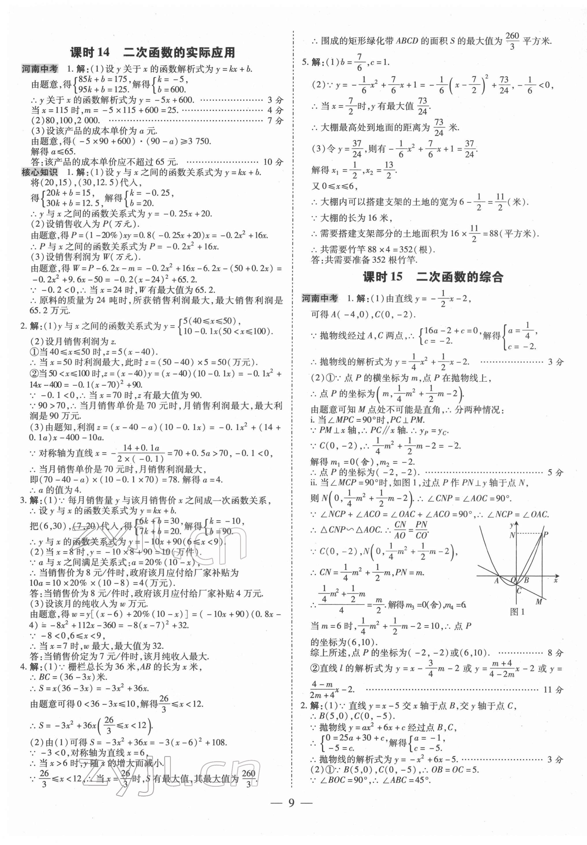 2022年领跑中考数学河南专版 第9页